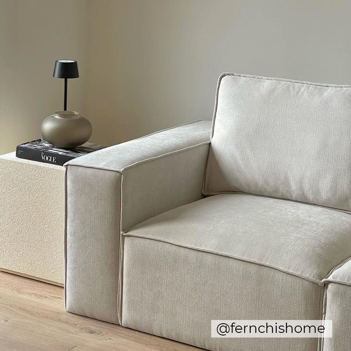 Brooklyn Large Right Hand L-Shape Sofa - Ivory - Image 8