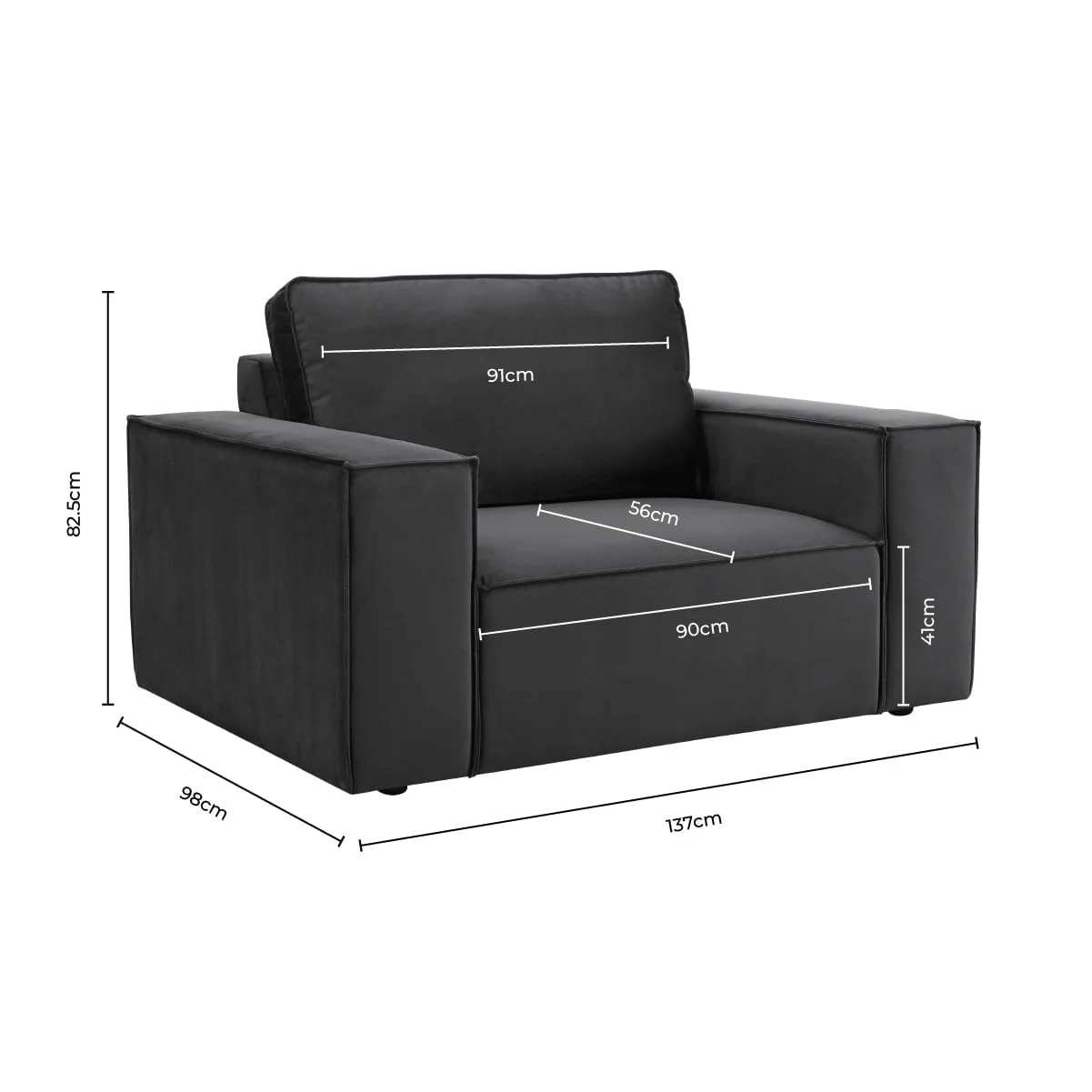 Brooklyn Loveseat - Ink - Image 10