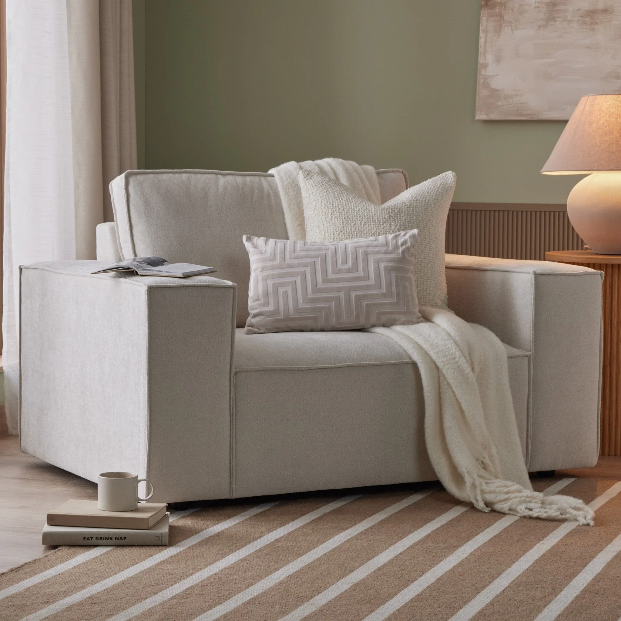 Brooklyn Loveseat - Ivory - Image 3