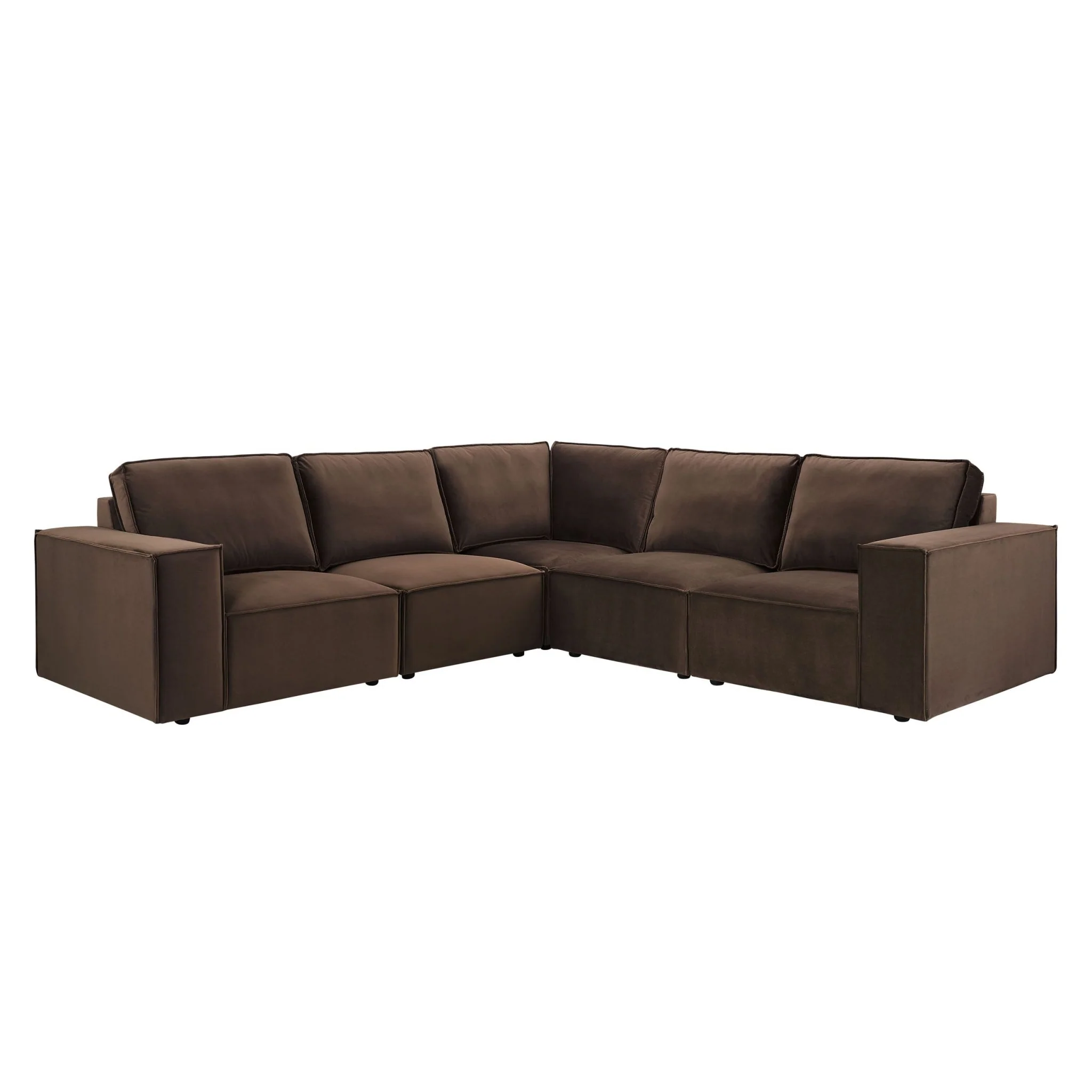 Brooklyn Large Right Hand Corner Sofa - Cappuccino - Image 4