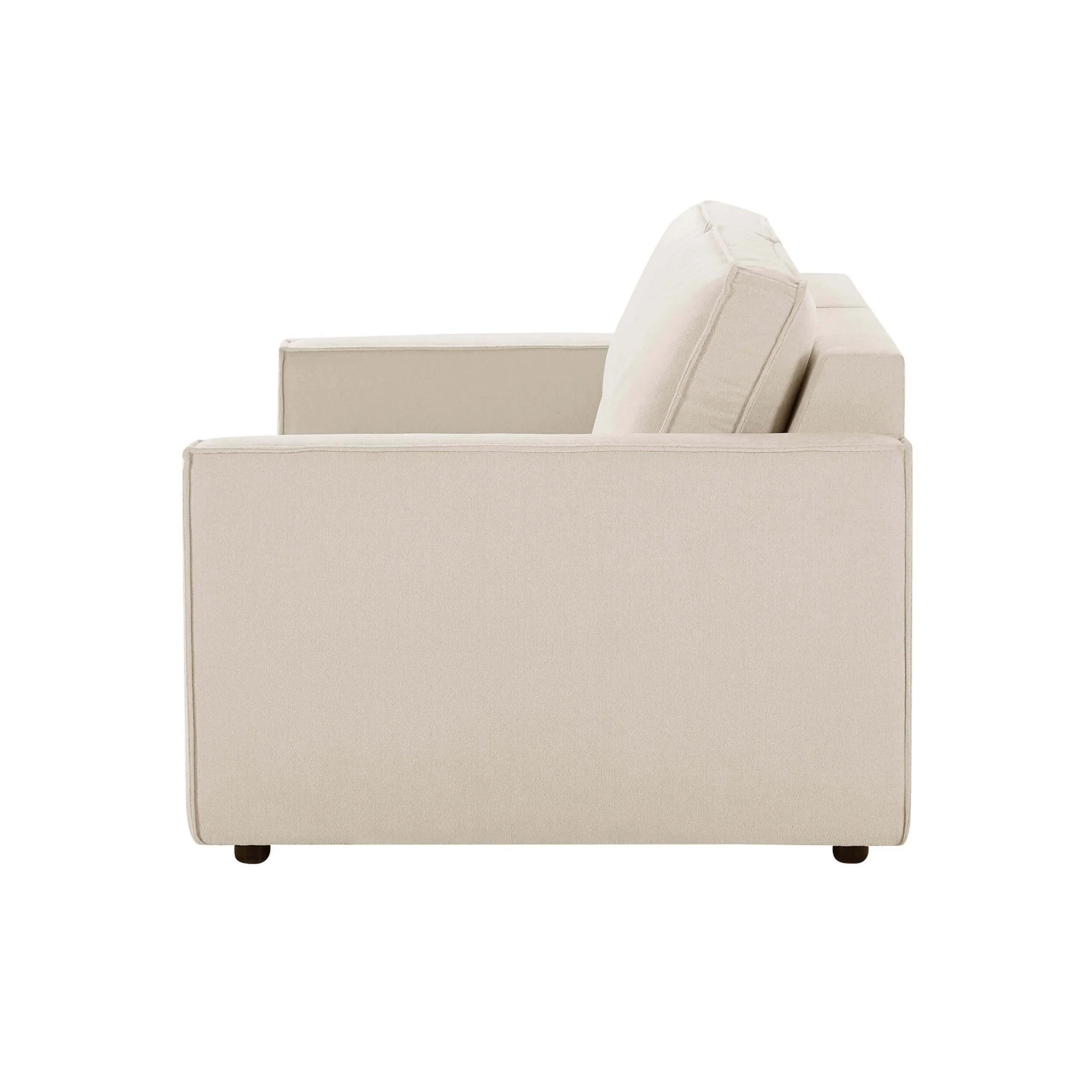 Brooklyn Slim Arm 2 Seater Sofa - Chenille Ivory - Image 4