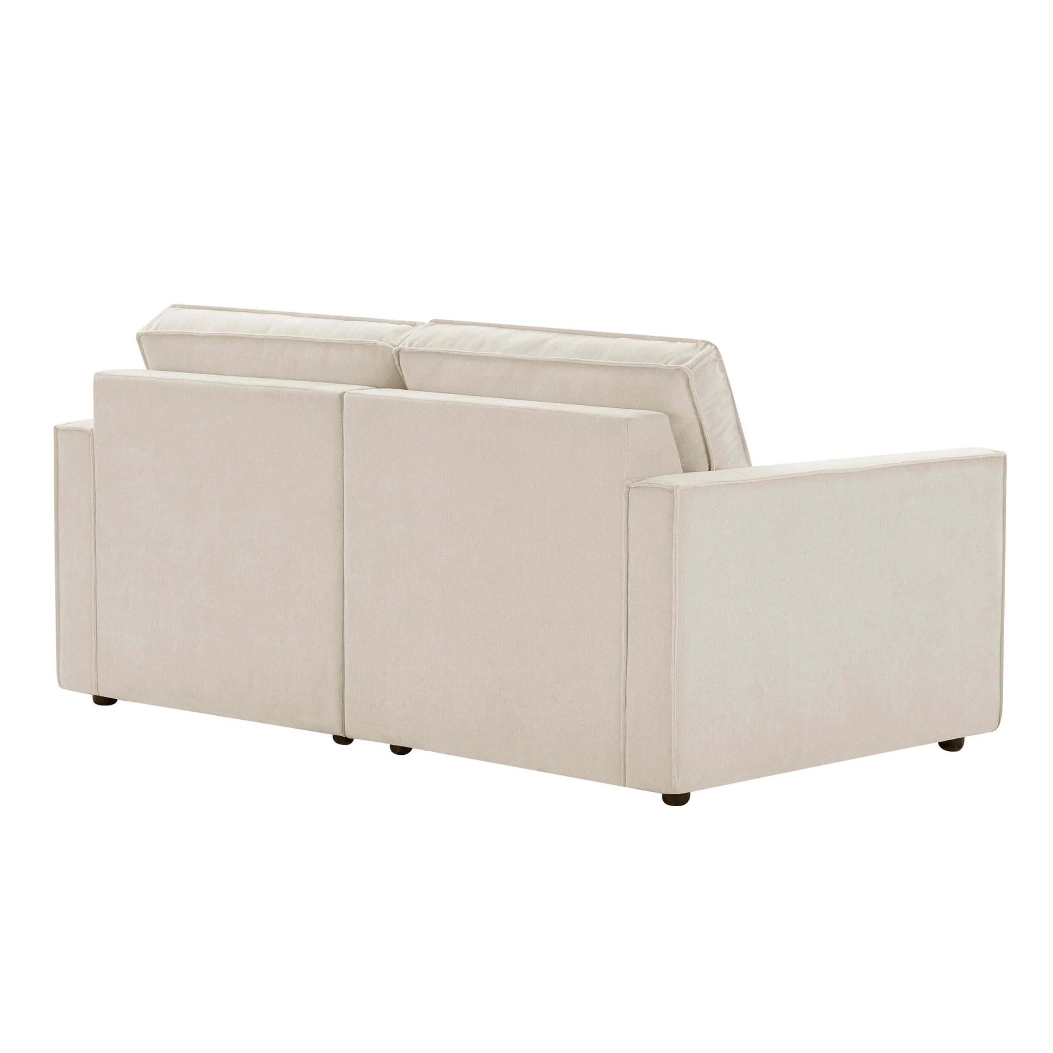 Brooklyn Slim Arm 2 Seater Sofa - Chenille Ivory - Image 5