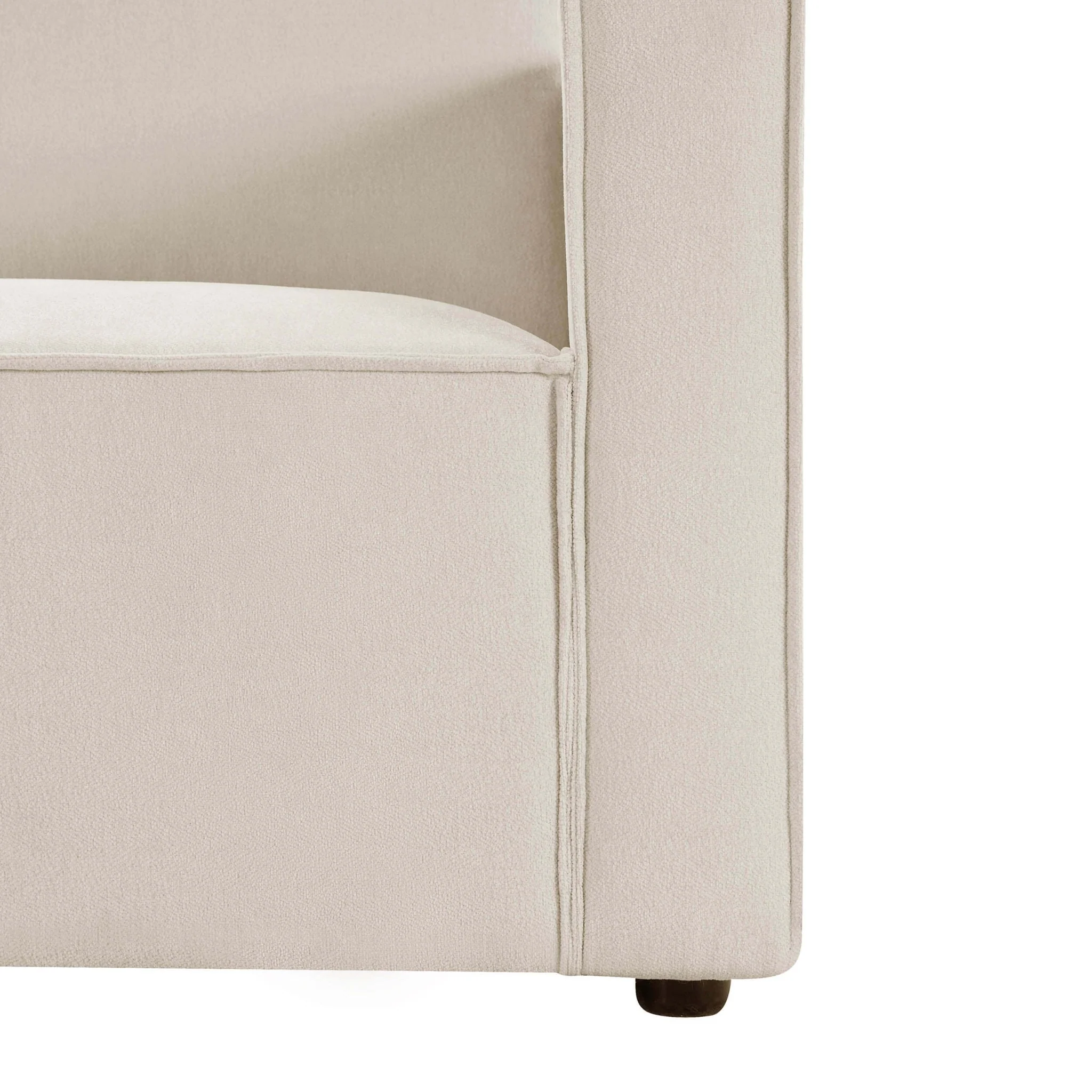 Brooklyn Slim Arm 2 Seater Sofa - Chenille Ivory - Image 6