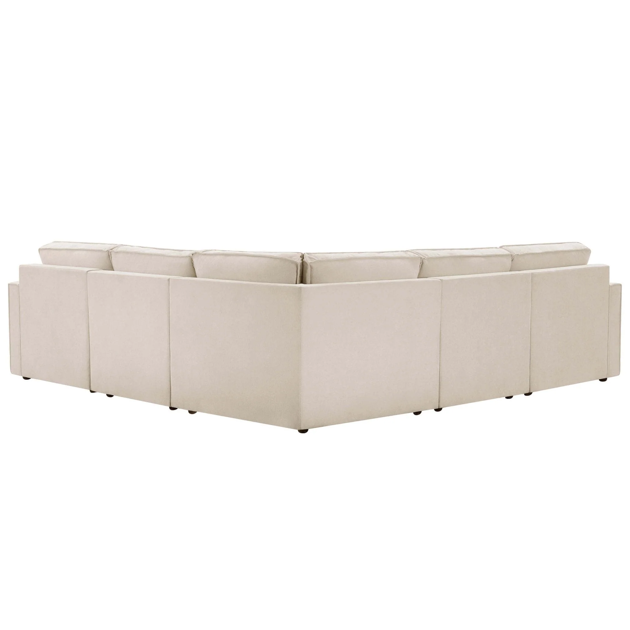 Brooklyn Slim Arm Large Left Hand Corner Sofa - Chenille Ivory - Image 4
