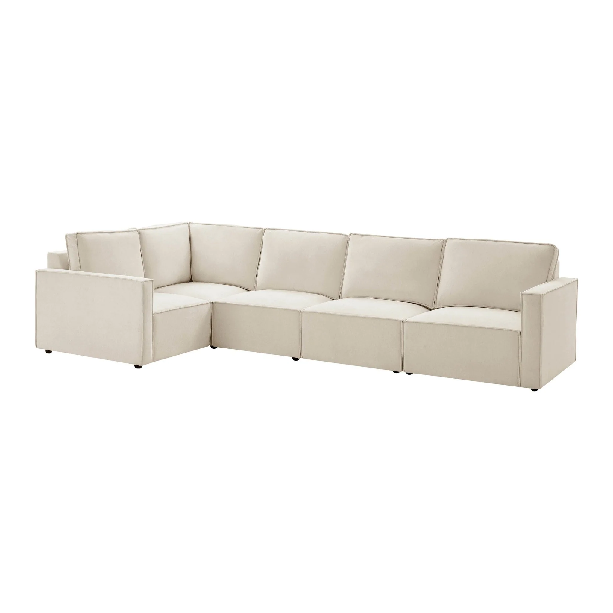 Brooklyn Slim Arm Left Hand Large L-Shape - Chenille Ivory - Image 2