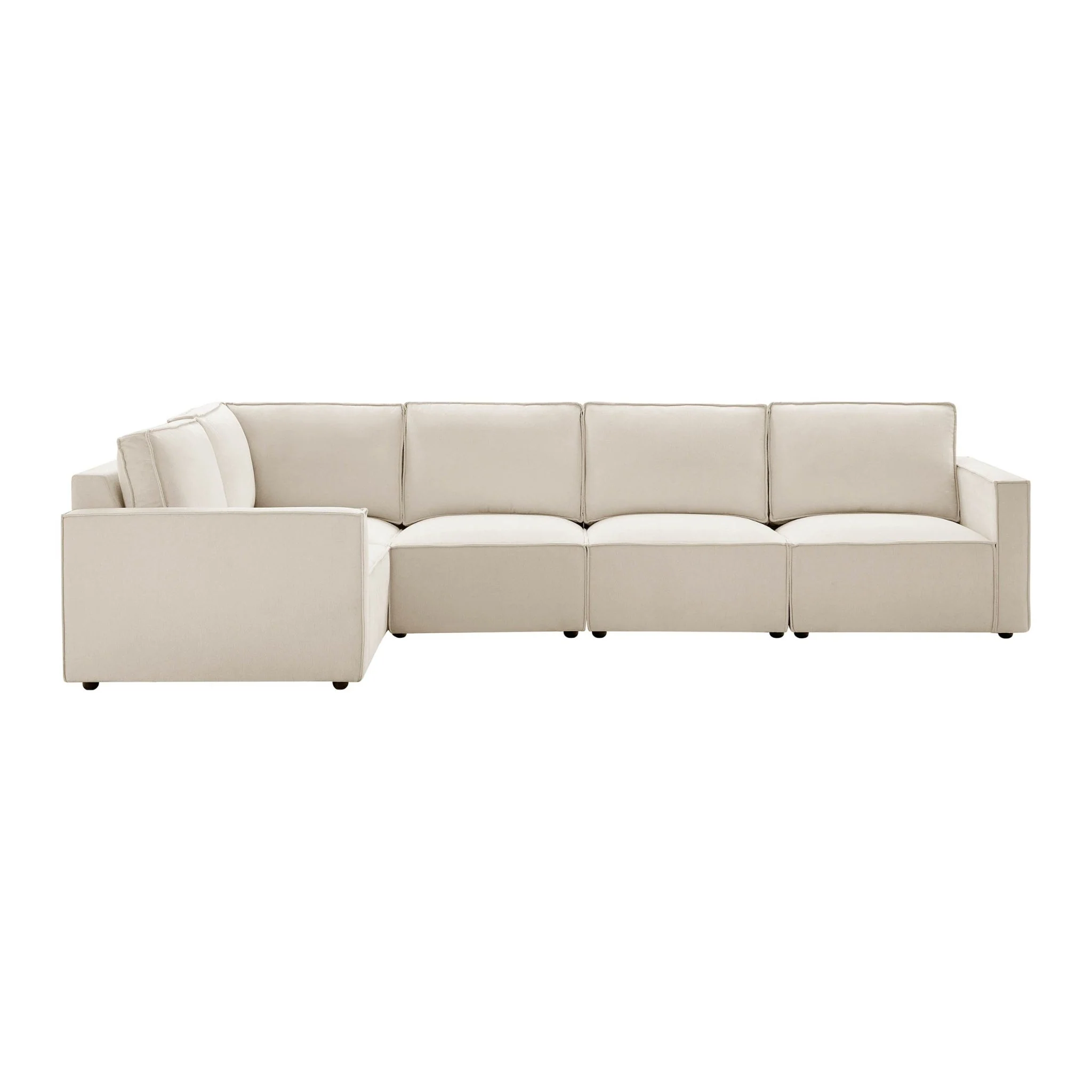 Brooklyn Slim Arm Left Hand Large L-Shape - Chenille Ivory - Image 3