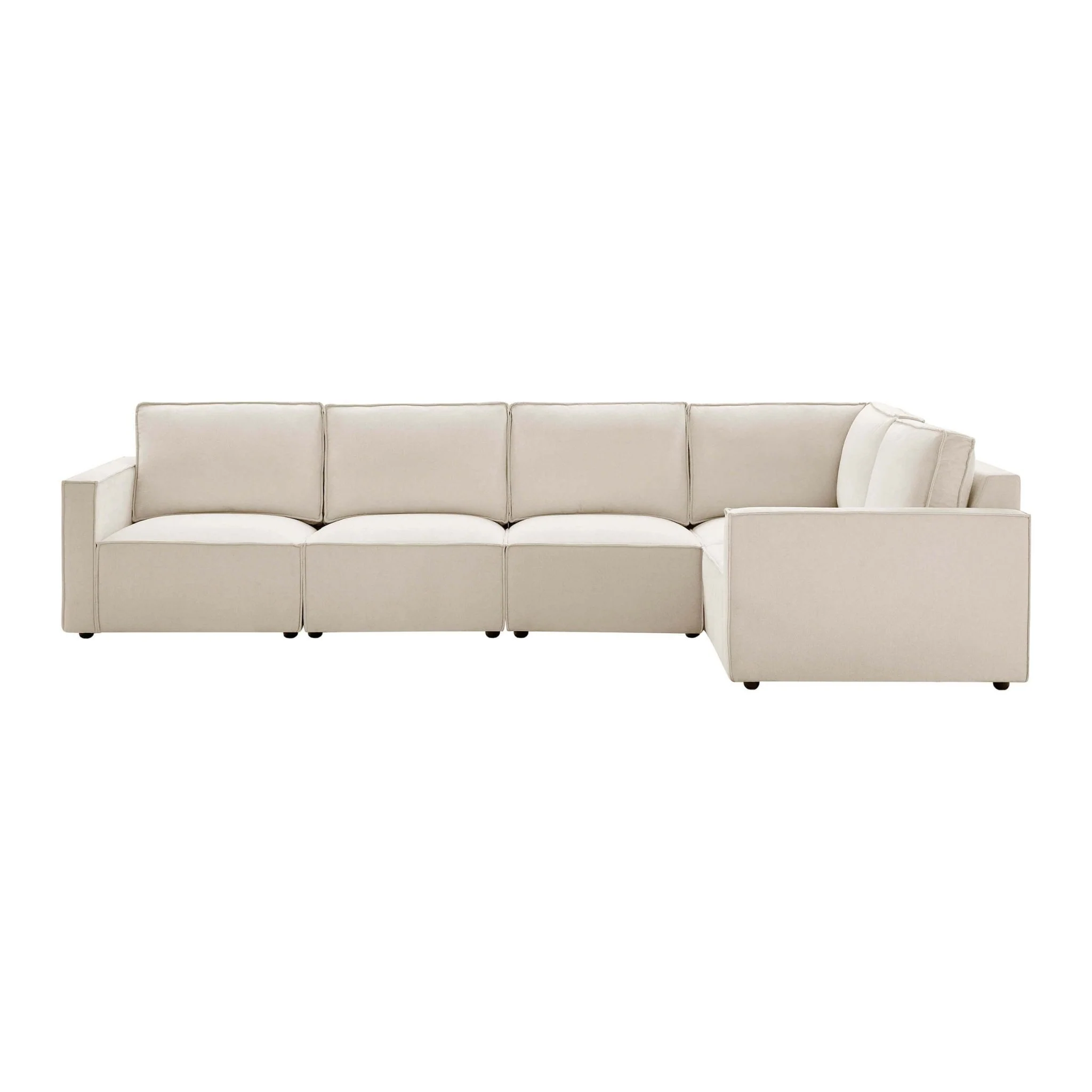 Brooklyn Slim Arm Right Hand Large L-Shape - Chenille Ivory - Image 2