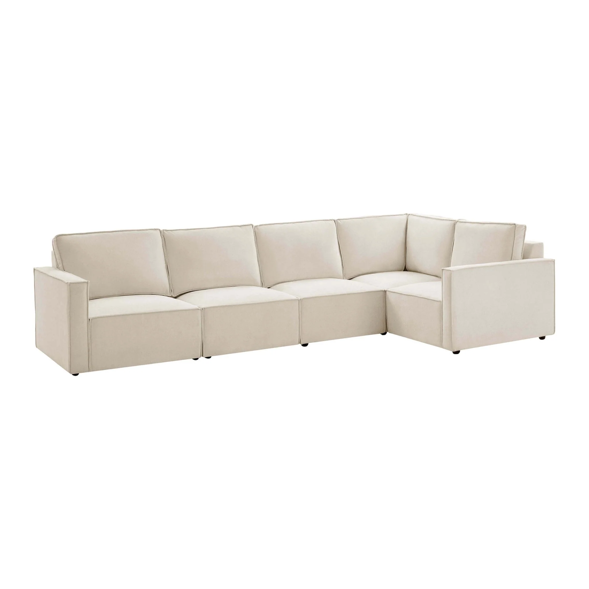 Brooklyn Slim Arm Right Hand Large L-Shape - Chenille Ivory - Image 3