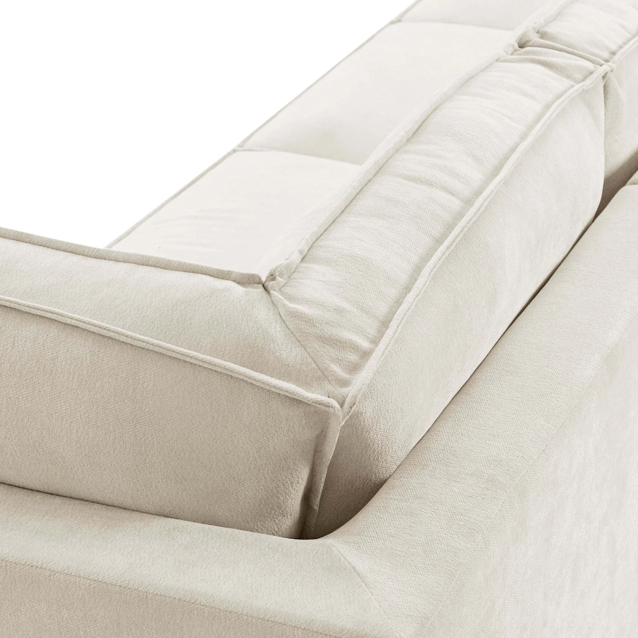Brooklyn Slim Arm Right Hand Large L-Shape - Chenille Ivory - Image 6