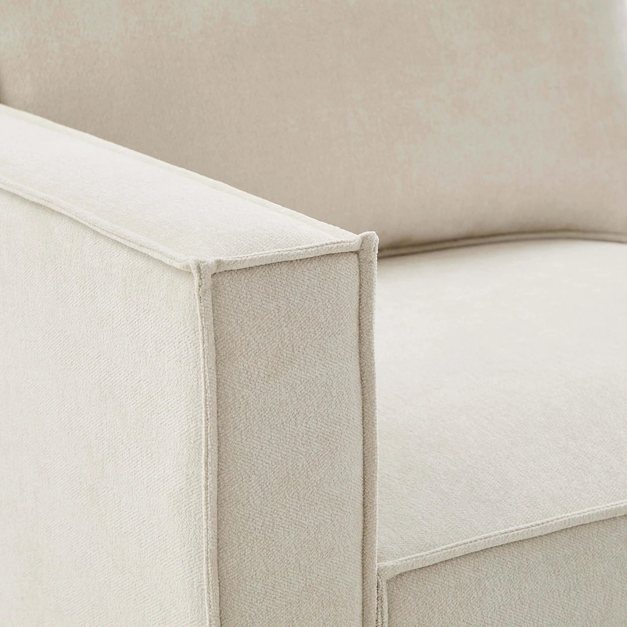 Brooklyn Slim Arm Right Hand Large L-Shape - Chenille Ivory - Image 7