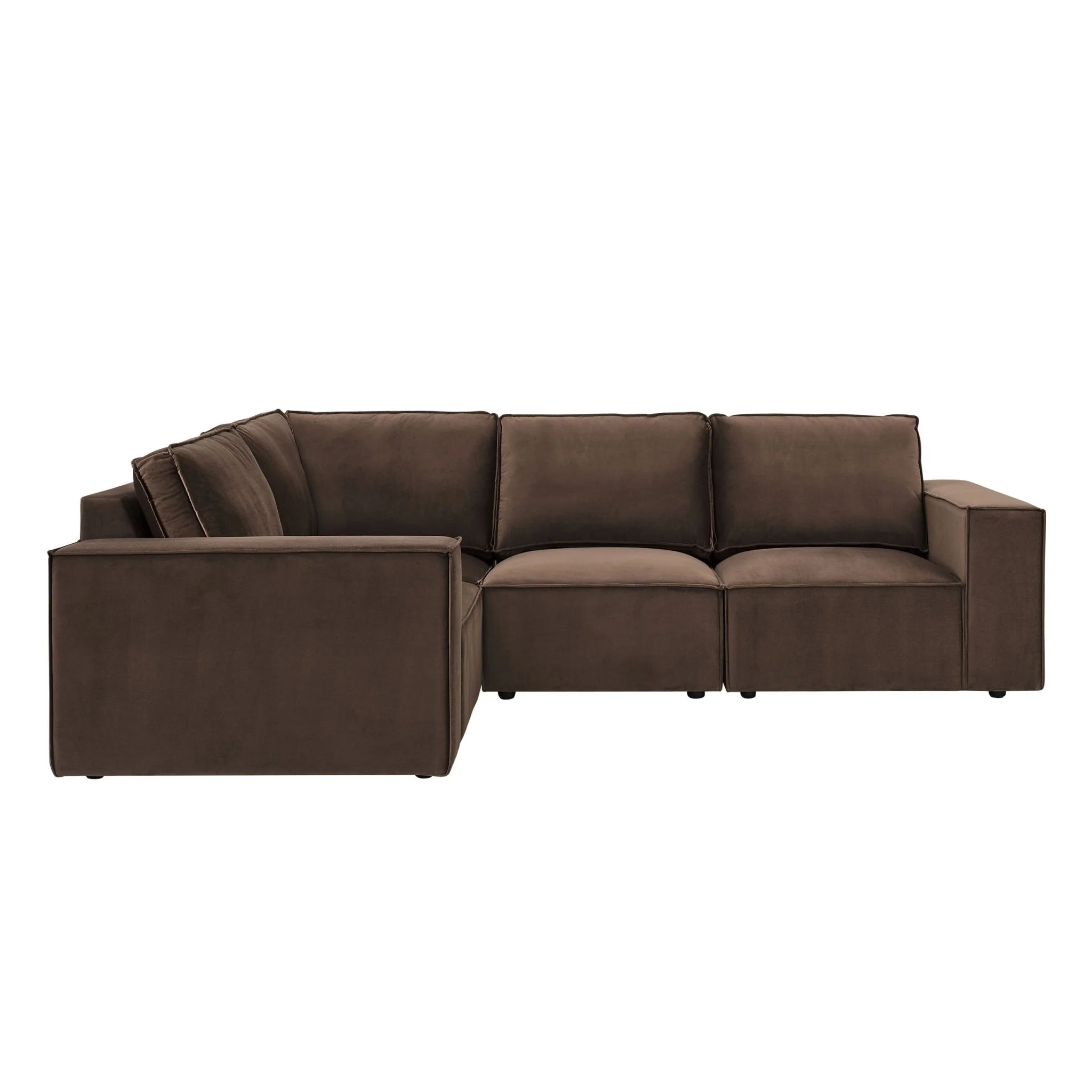 Brooklyn Small Left Hand L-Shape Sofa - Cappuccino - Image 3