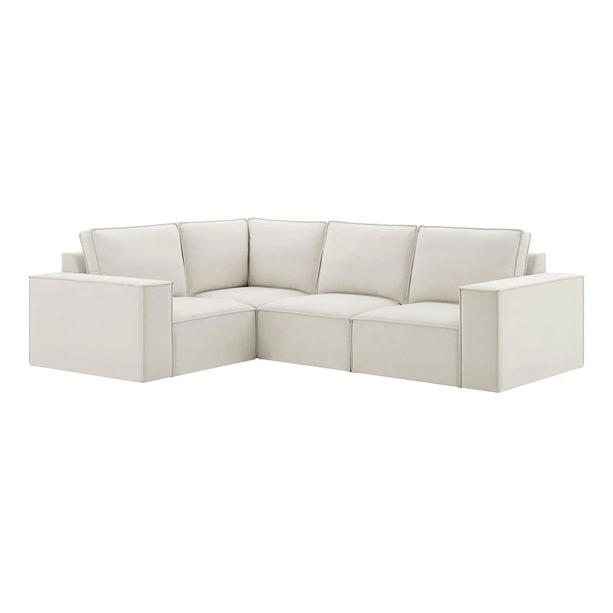 Brooklyn Small Left Hand L-Shape Sofa - Ivory - Image 2