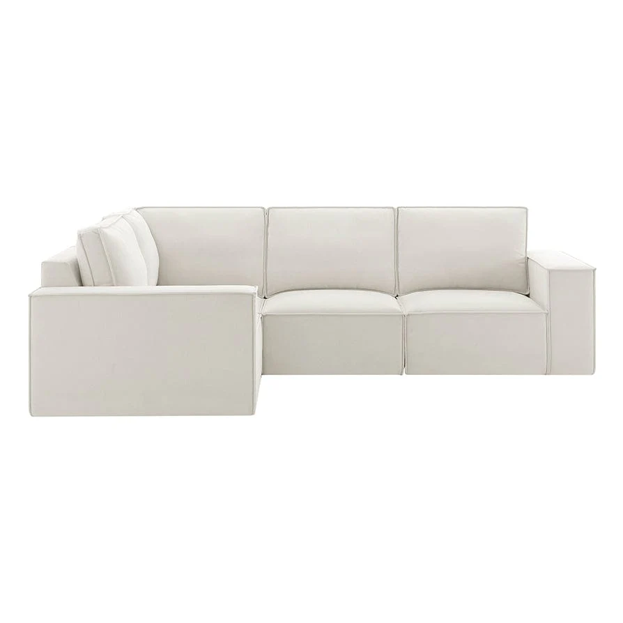 Brooklyn Small Left Hand L-Shape Sofa - Ivory - Image 5