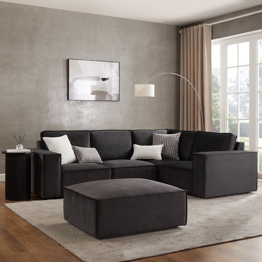 Brooklyn Small Right Hand L-Shape Sofa - Ink - Image 4