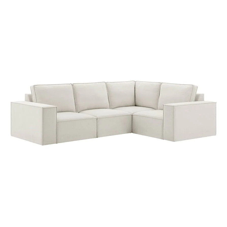 Brooklyn Small Right Hand L-Shape Sofa - Ivory - Image 10