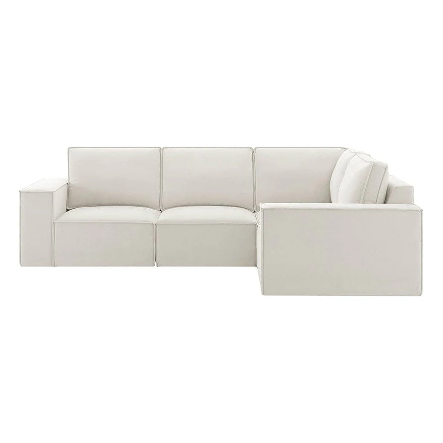 Brooklyn Small Right Hand L-Shape Sofa - Ivory - Image 3
