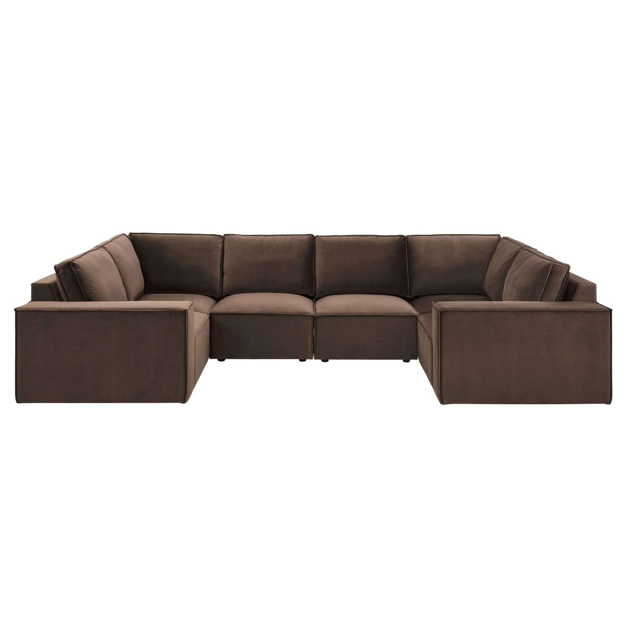 Brooklyn U-Shape Sofa - Cappuccino - Image 3