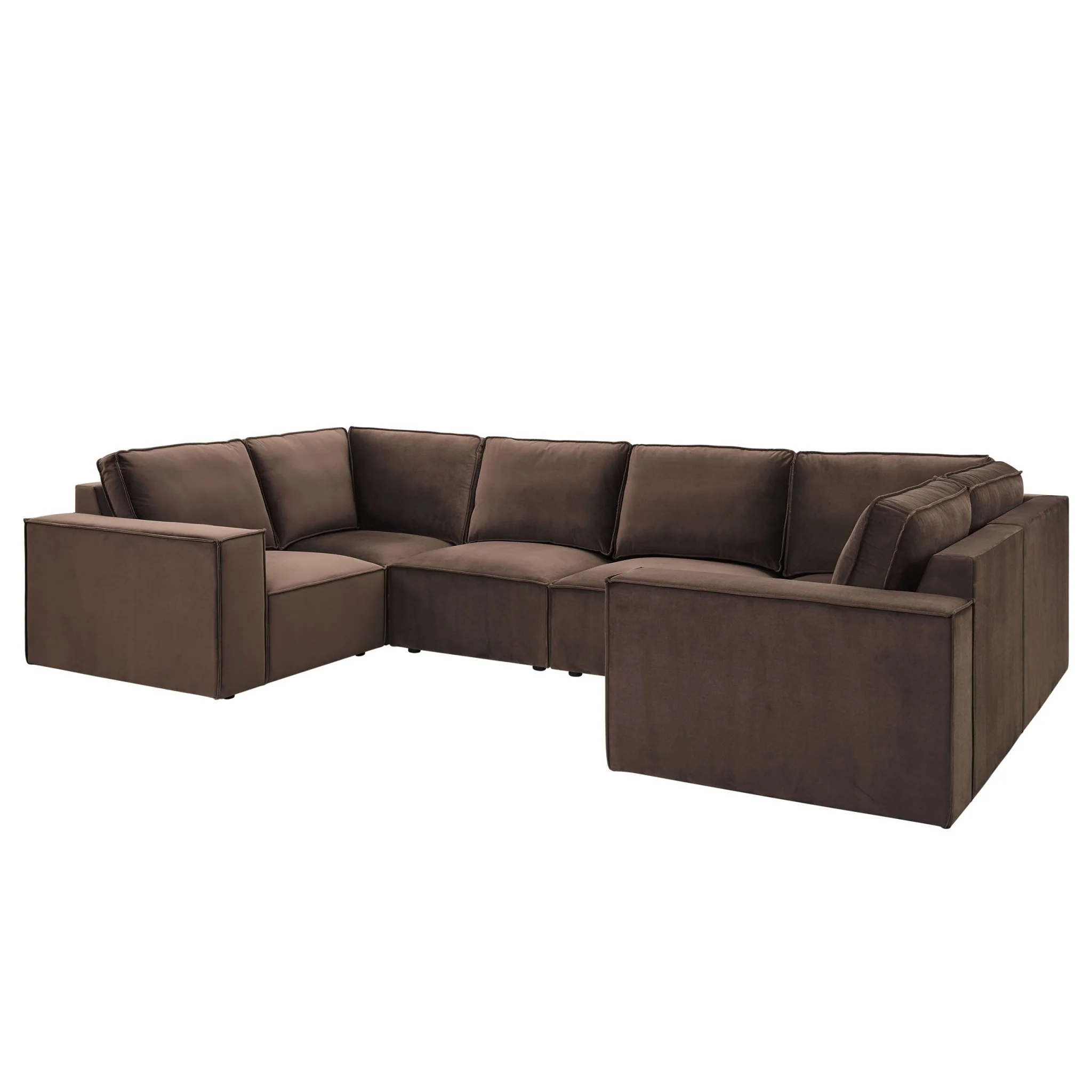 Brooklyn U-Shape Sofa - Cappuccino - Image 4