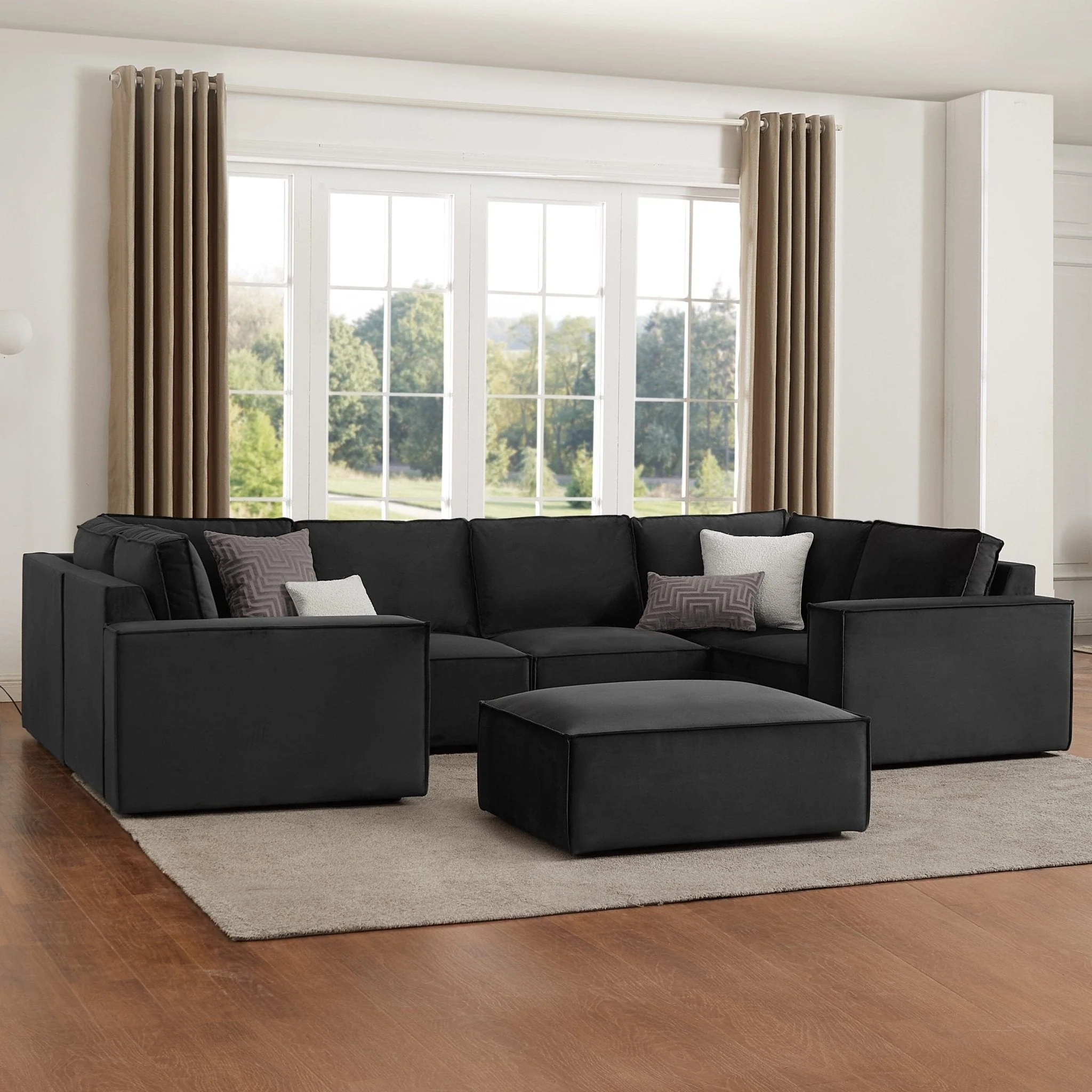 Brooklyn U-Shape Sofa - Ink - Image 3