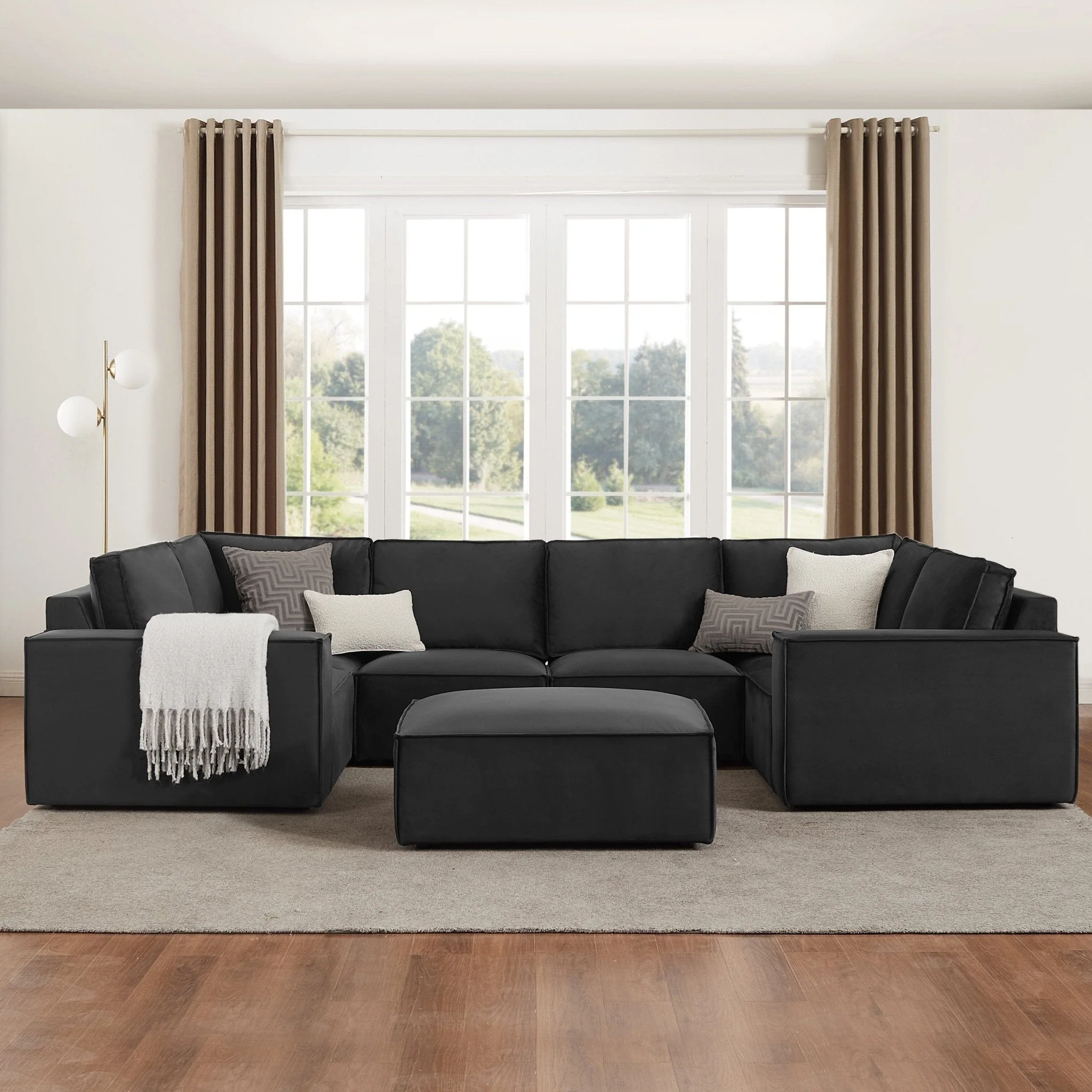 Brooklyn U-Shape Sofa - Ink - Image 5