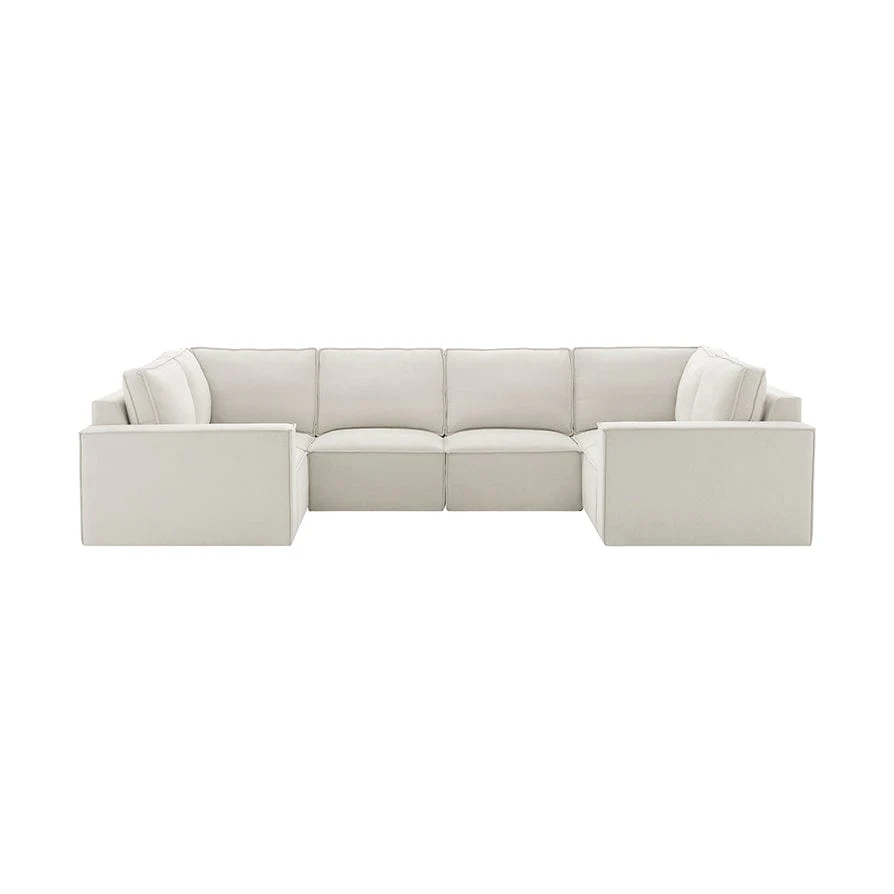 Brooklyn U-Shape Sofa - Ivory - Image 2