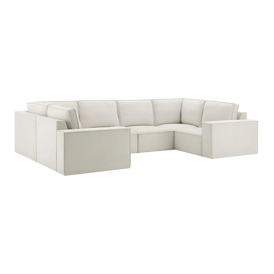 Brooklyn U-Shape Sofa - Ivory - Image 9