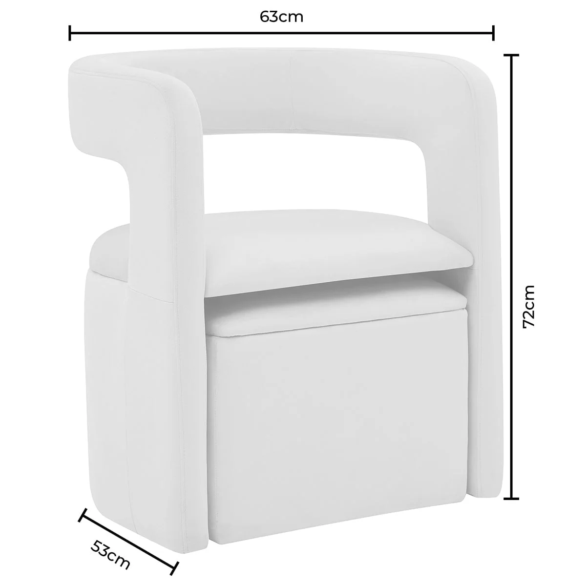 Bryony Accent Chair - Ecru - Image 9