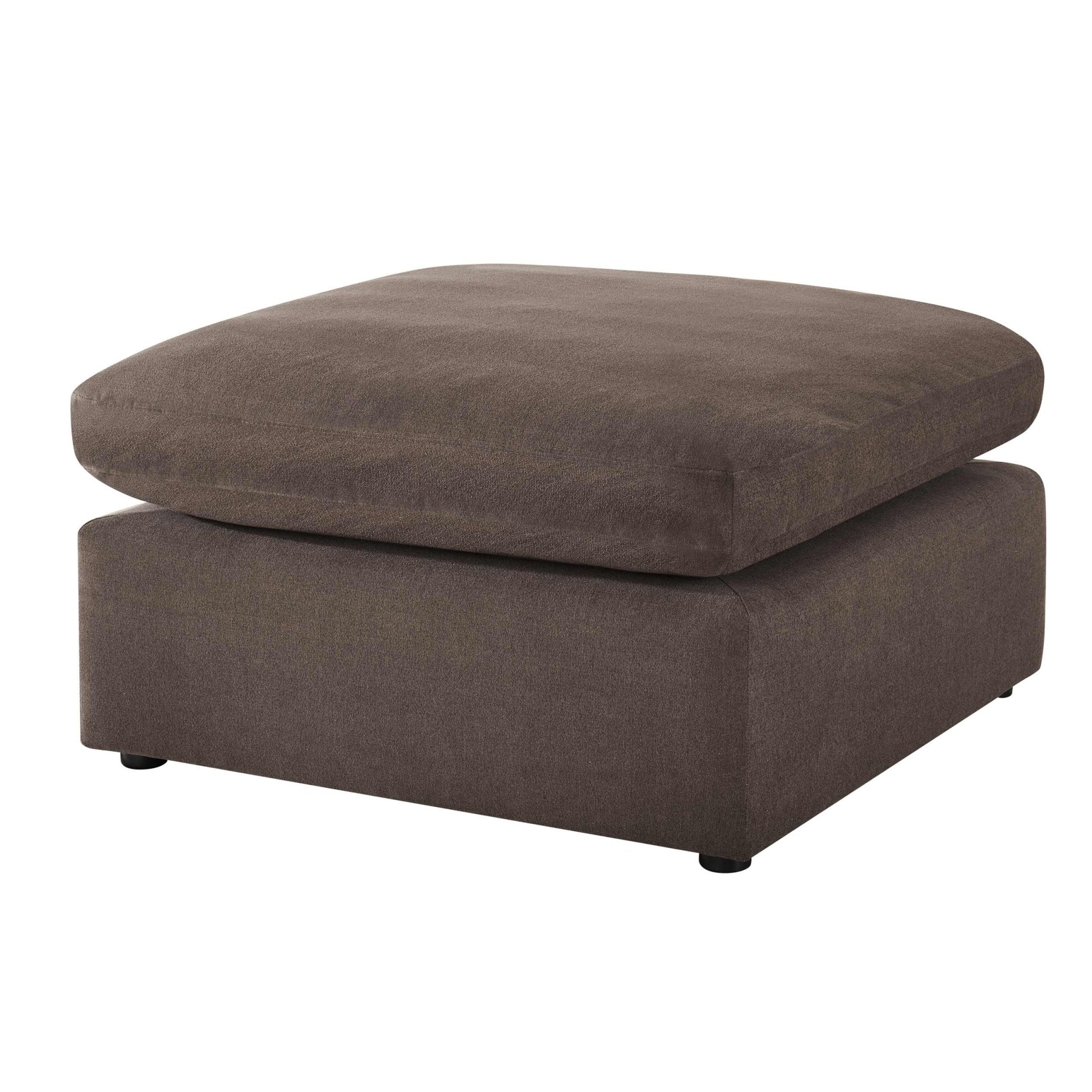 Cairo Feather Pouffe - Chocolate - Image 3