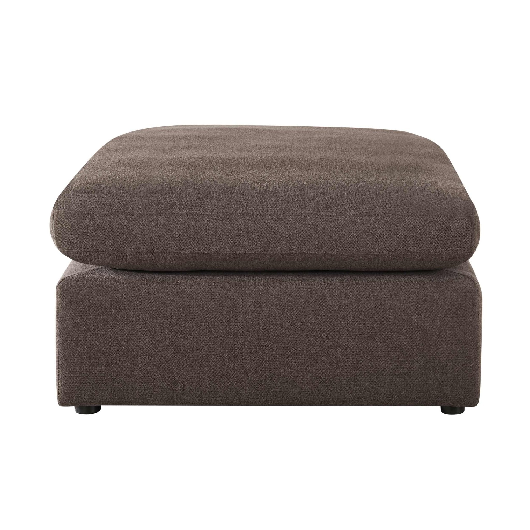 Cairo Feather Pouffe - Chocolate - Image 4