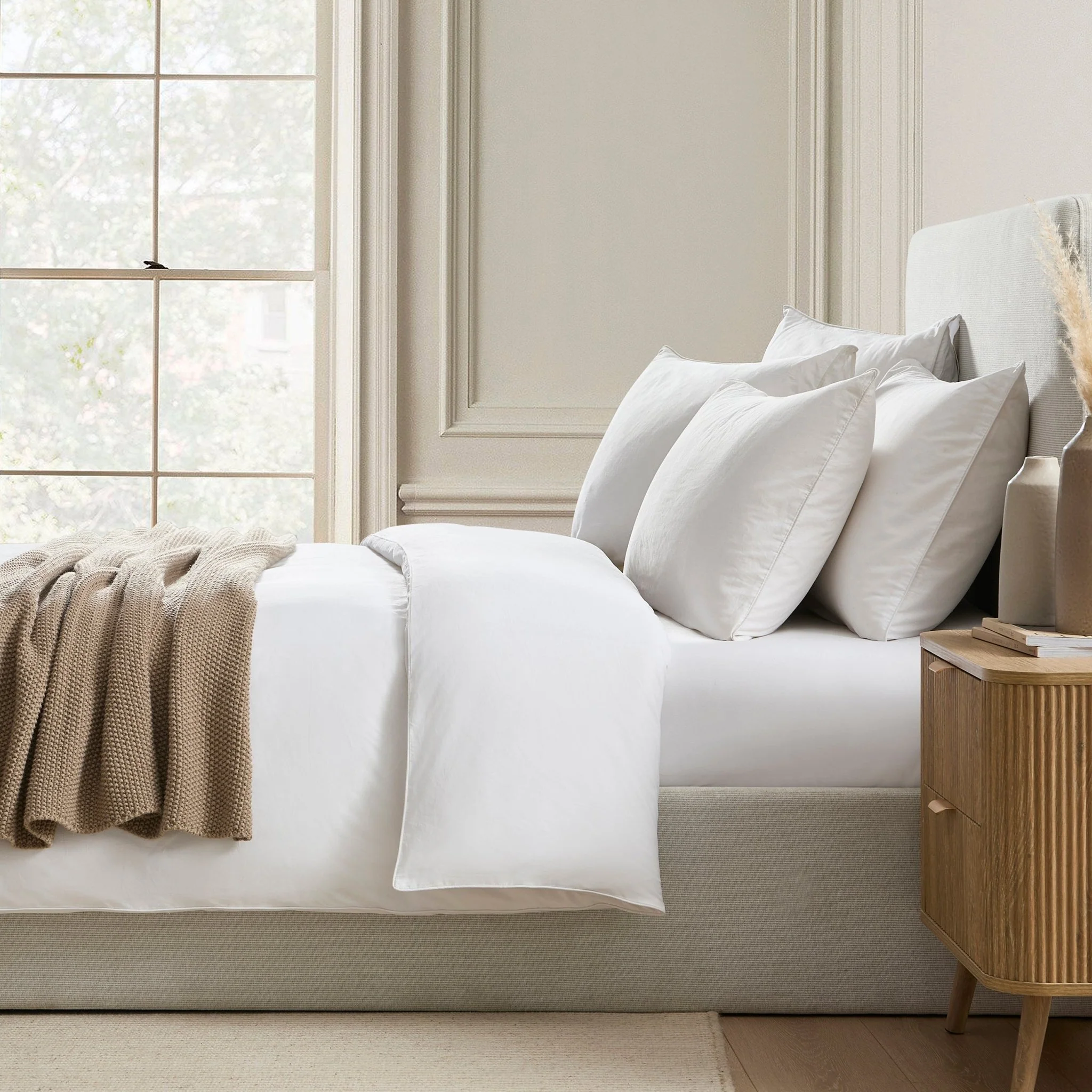 Cambridge 200 Thread Count Duvet Cover - Cotton - White - Image 3