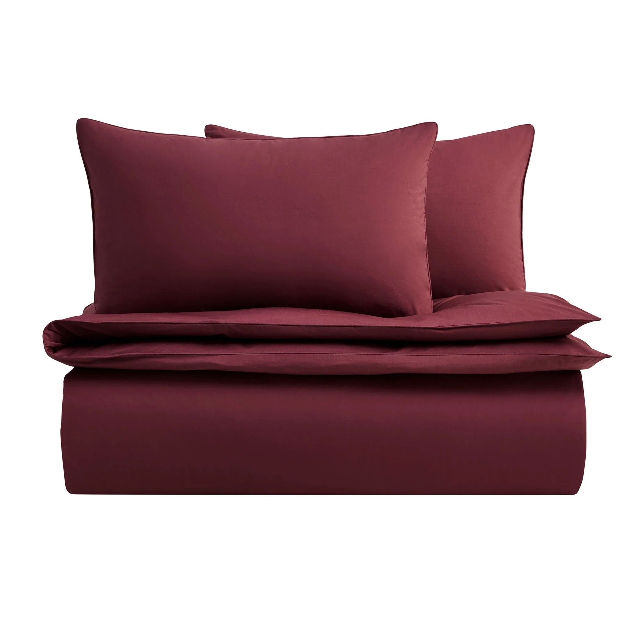 Cambridge Piped Edge 200 Thread Count Duvet Cover - Dark Berry - Image 4