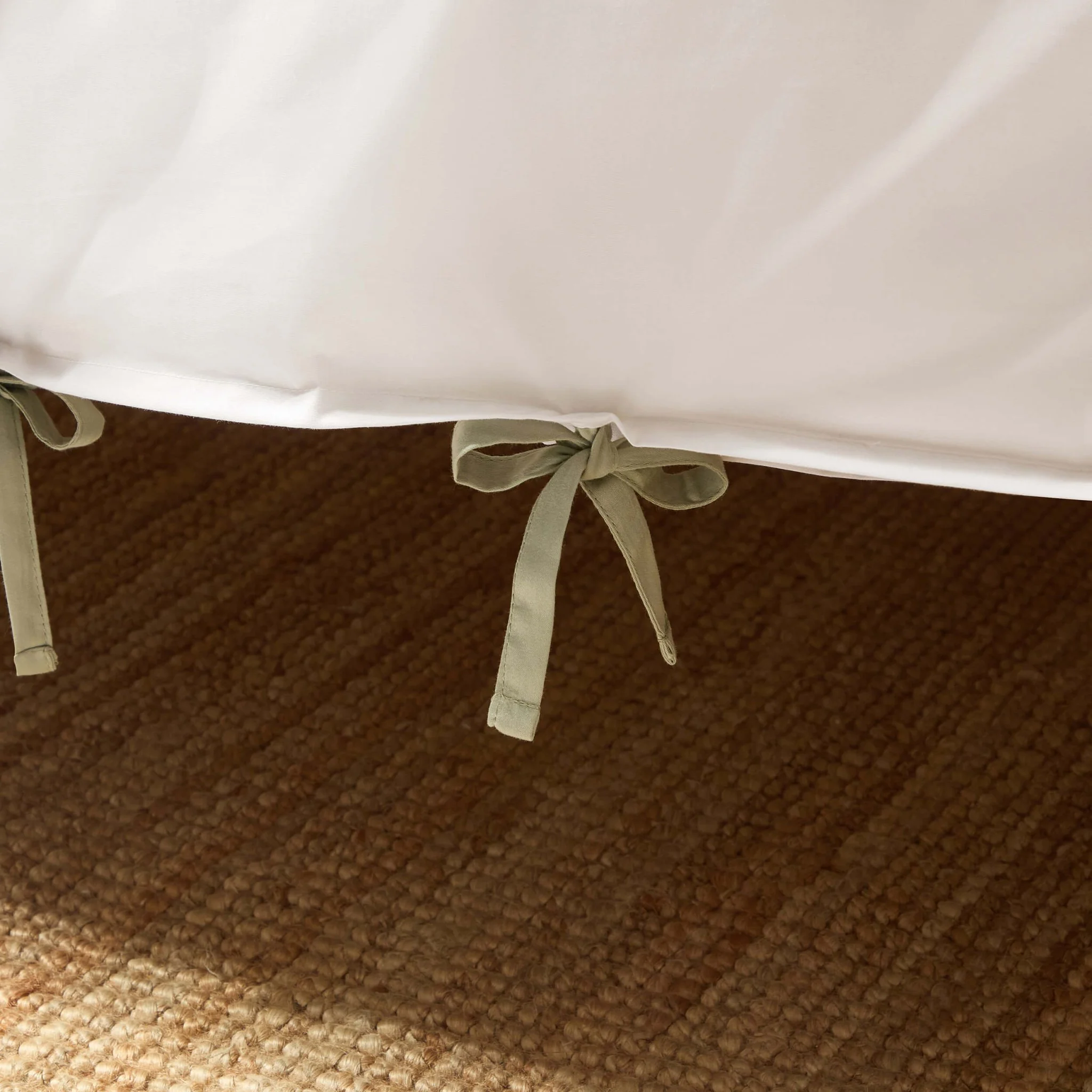 Cambridge with Bows 200 Thread Count Duvet Cover - Sage - Image 4