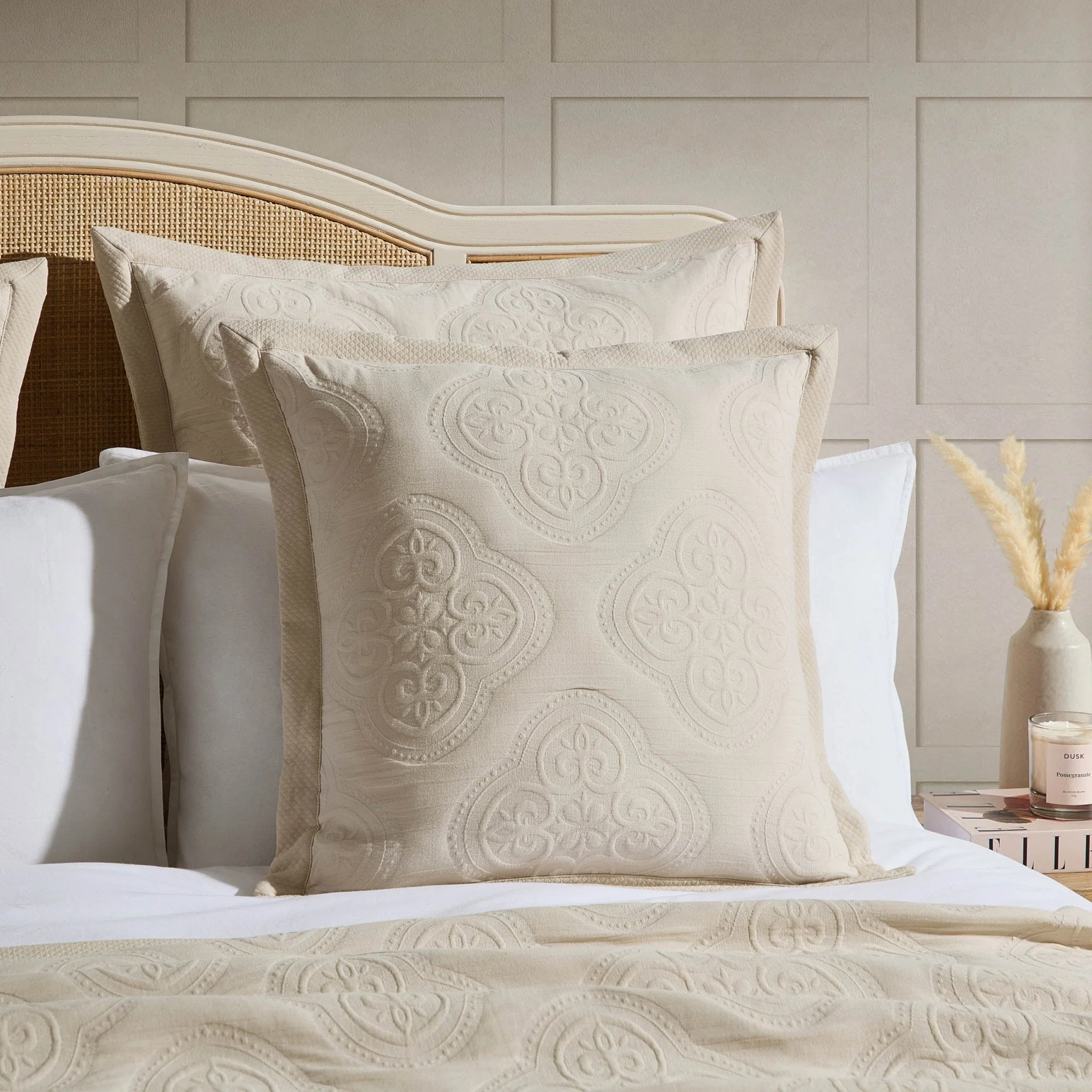 Cannes Matelassé Cushion Cover - Wheat