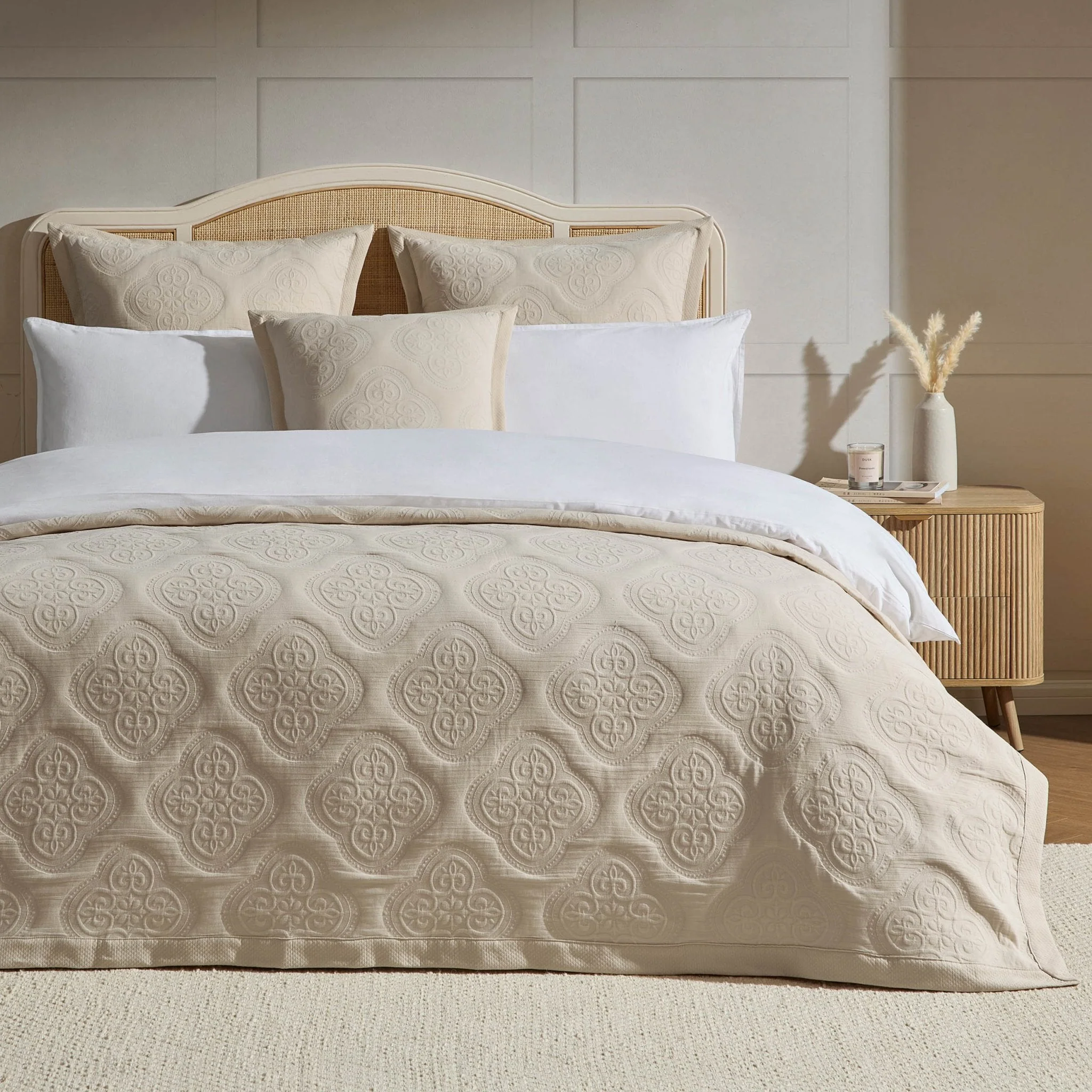 Cannes Matelassé Cushion Cover - Wheat - Image 2