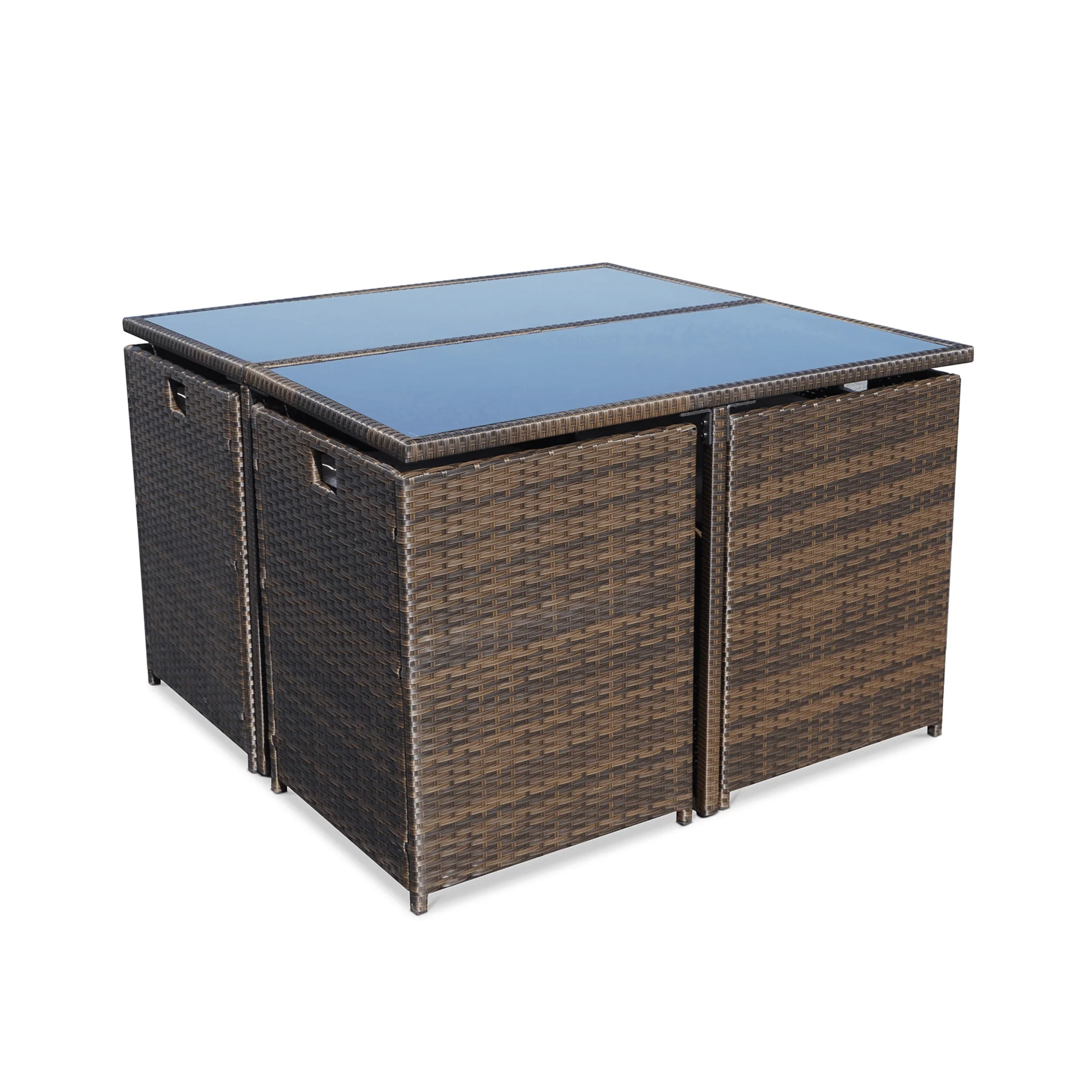Cannes Outdoor 8-Seater Dining Set - Brown - Image 5