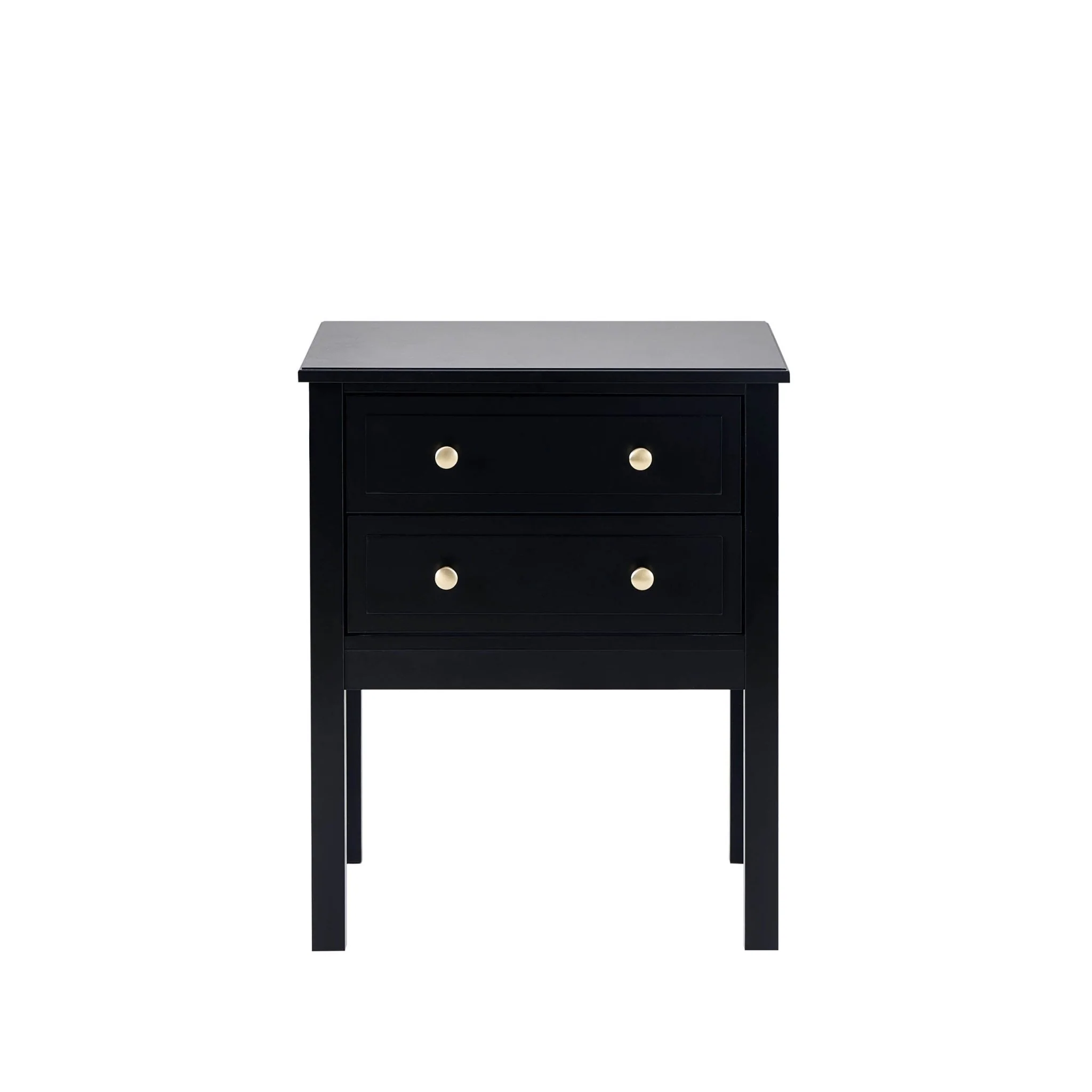 Carolina 2 Drawer Bedside Table - Black - Image 3