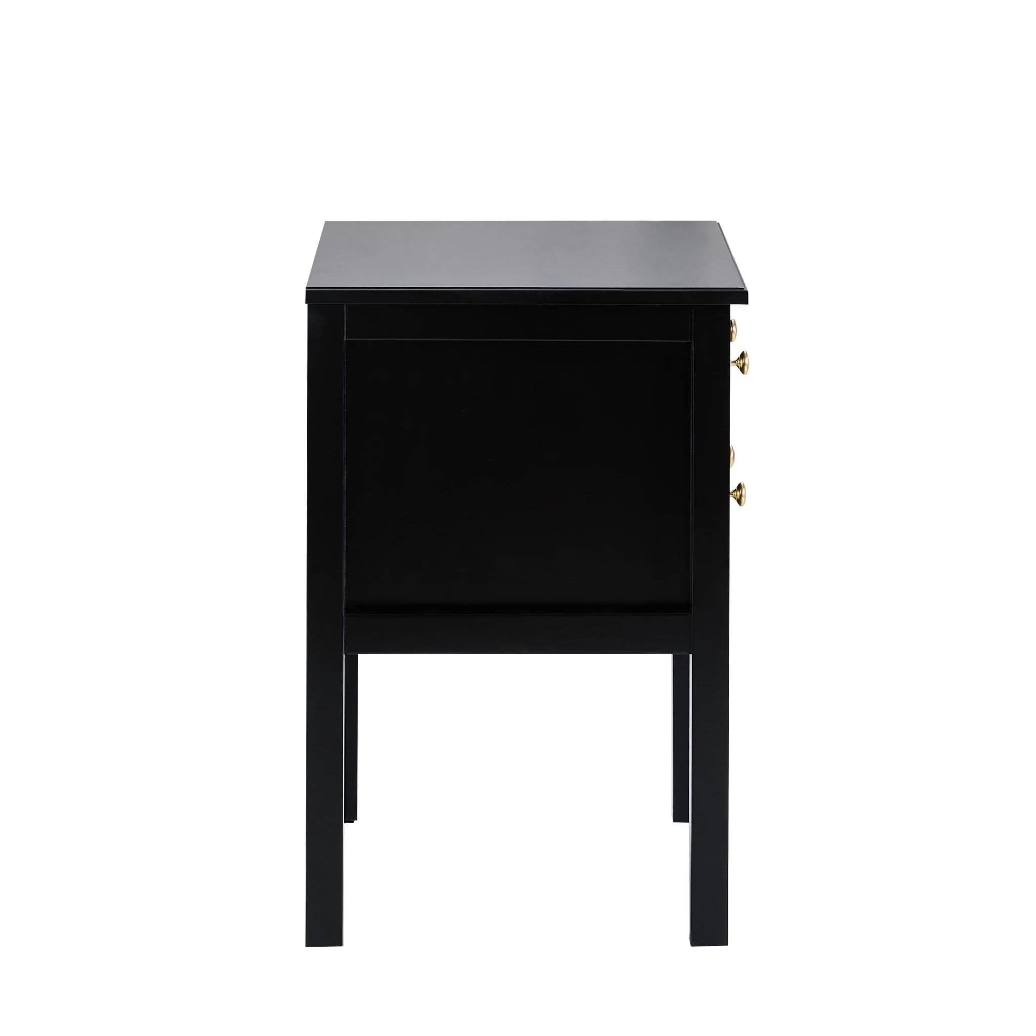 Carolina 2 Drawer Bedside Table - Black - Image 6