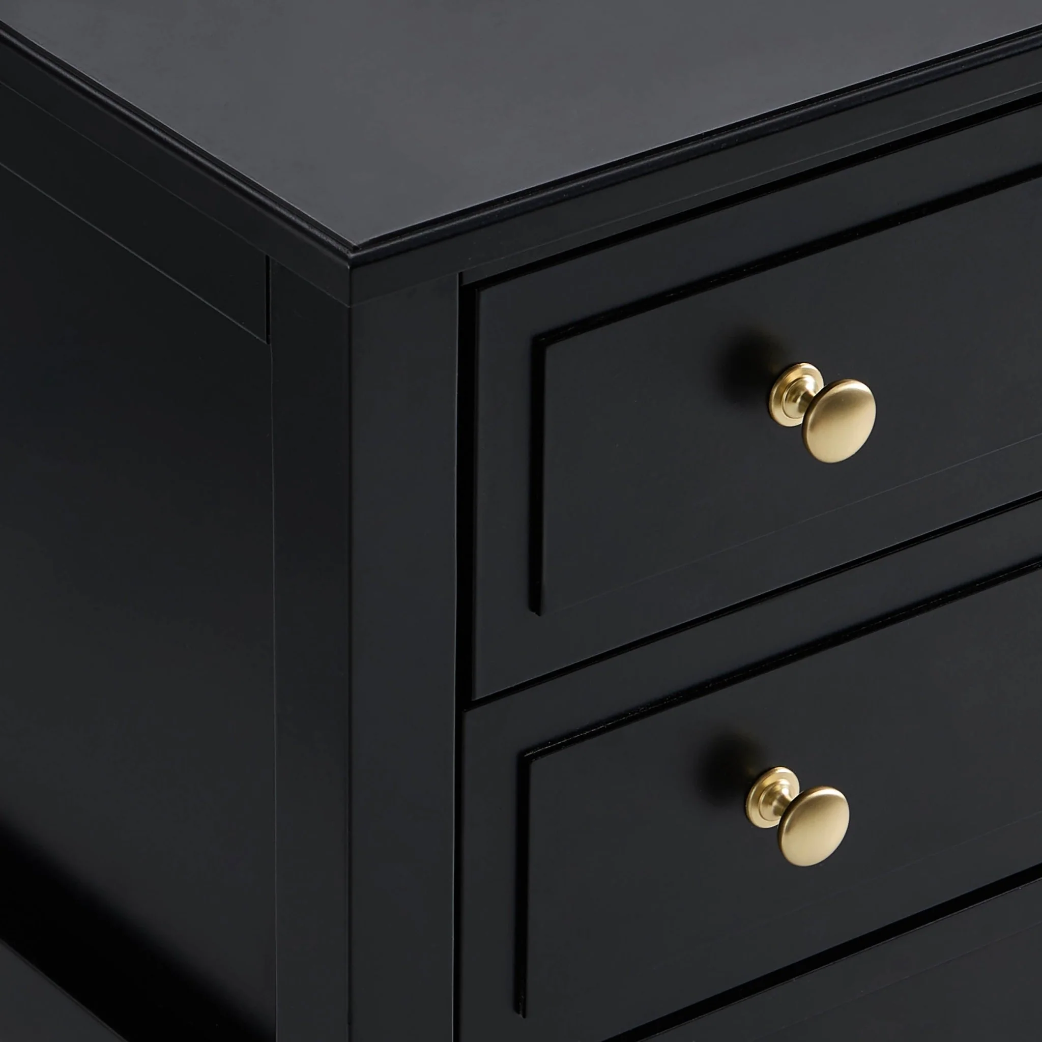 Carolina 2 Drawer Bedside Table - Black - Image 7