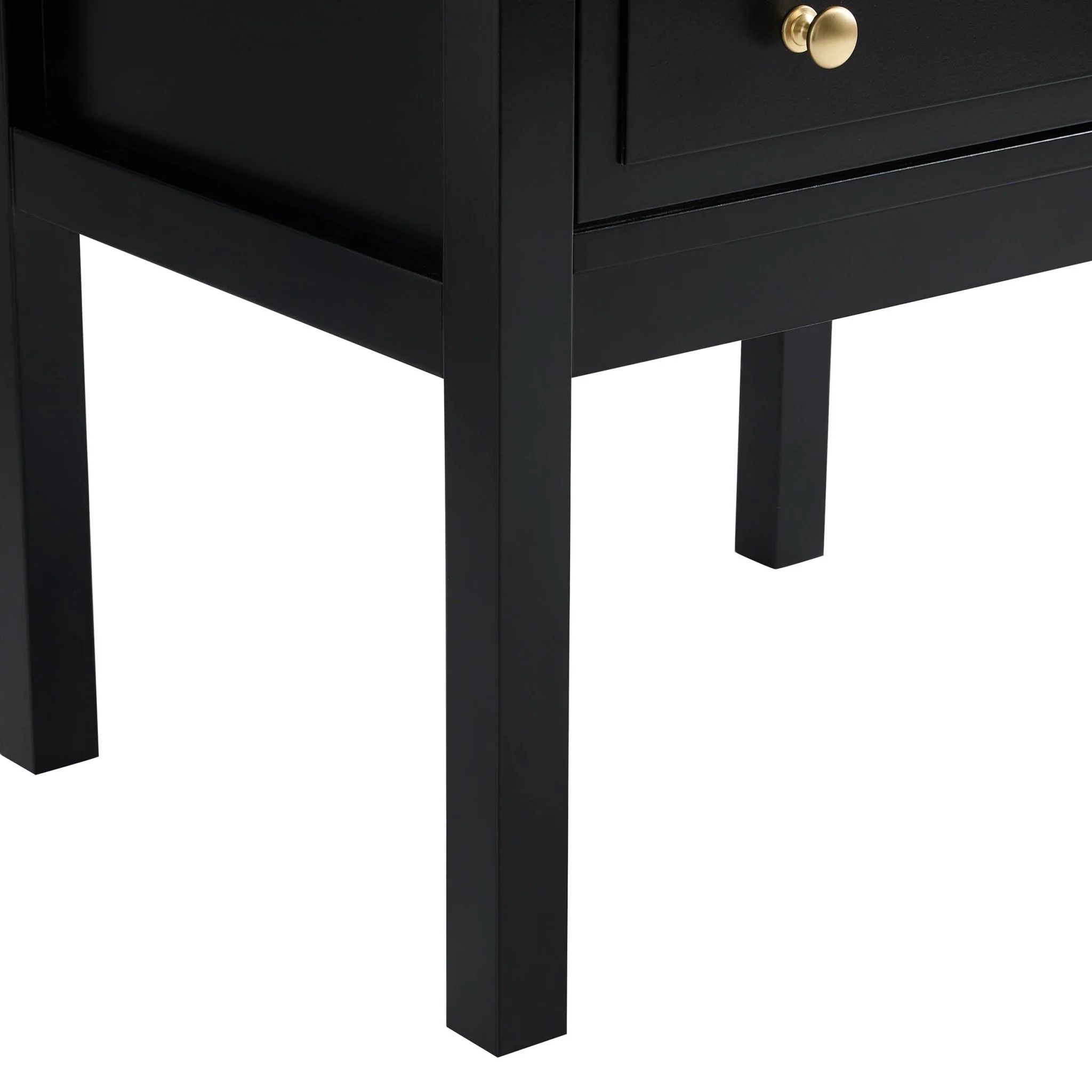 Carolina 2 Drawer Bedside Table - Black - Image 8