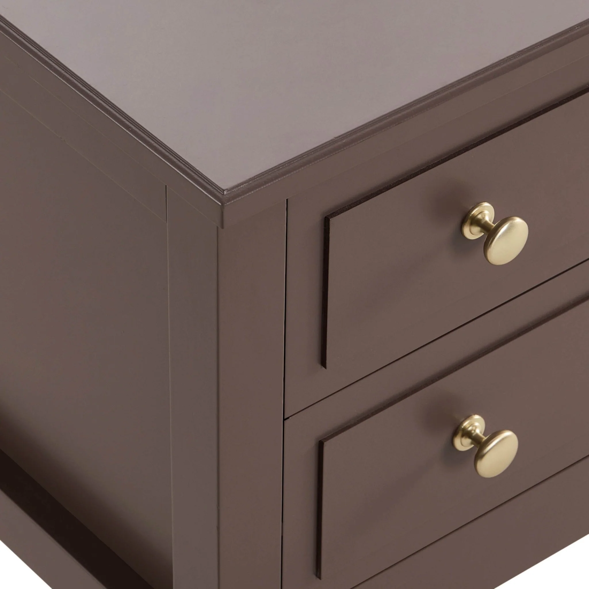 Carolina 2 Drawer Bedside Table - Mocha - Image 8