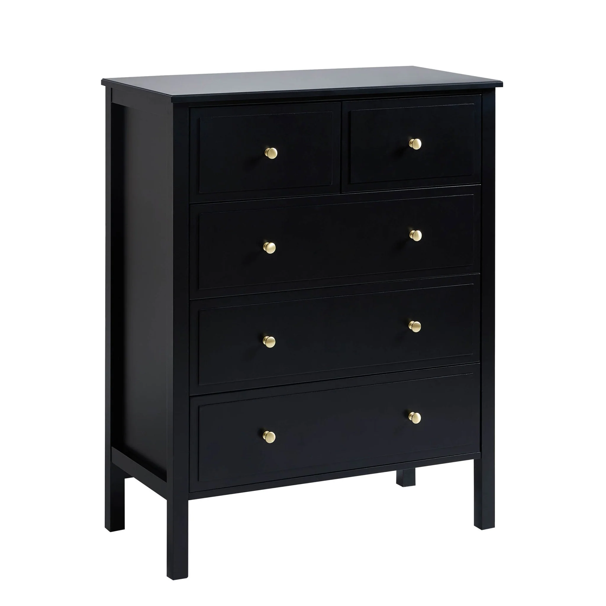 Carolina 5 Drawer Chest - Black - Image 4