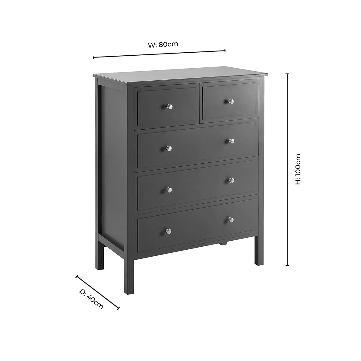 Carolina 5 Drawer Chest - Mocha - Image 9
