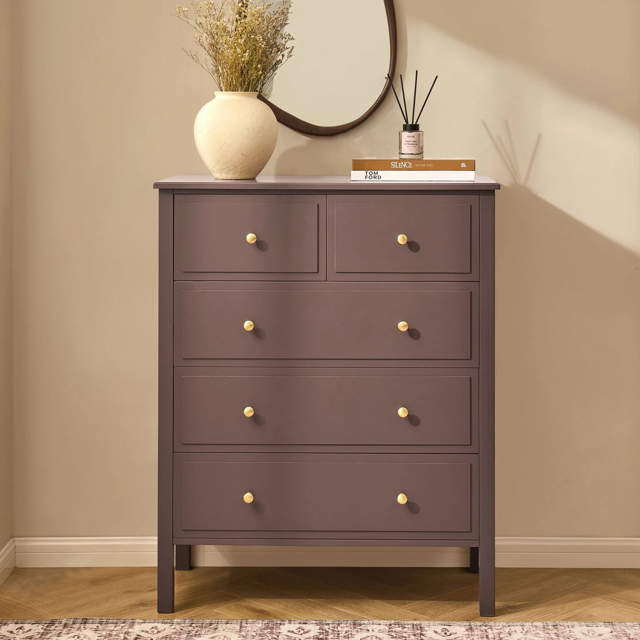 Carolina 5 Drawer Chest - Mocha - Image 2