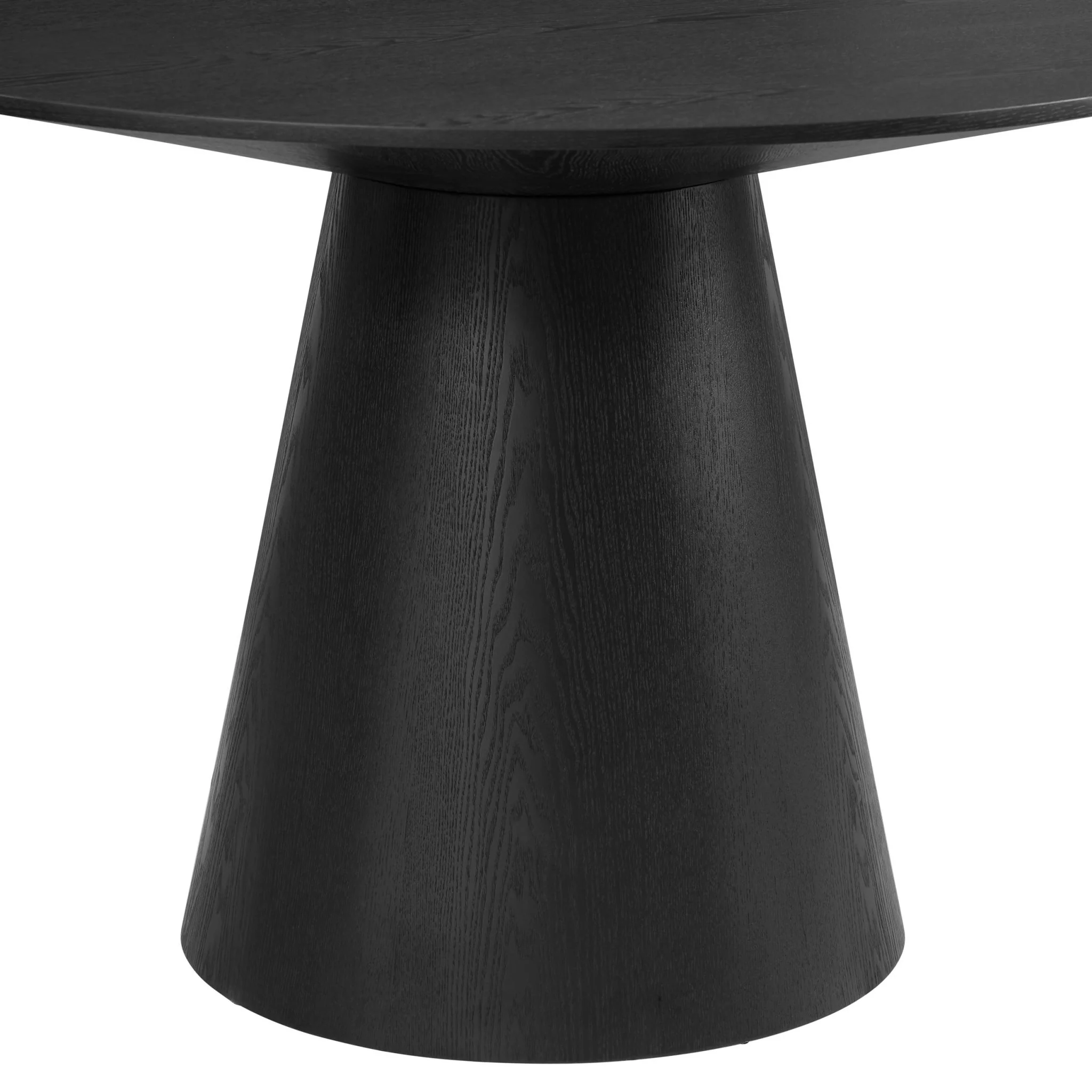 Cassie 4-6 Seater Dining Table - Black Wood - Image 4