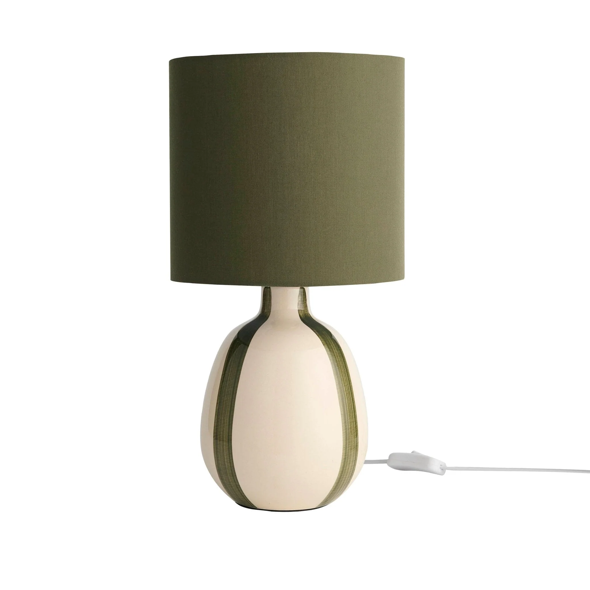 Cassie Striped Table Lamp - Cream/Green - Image 3