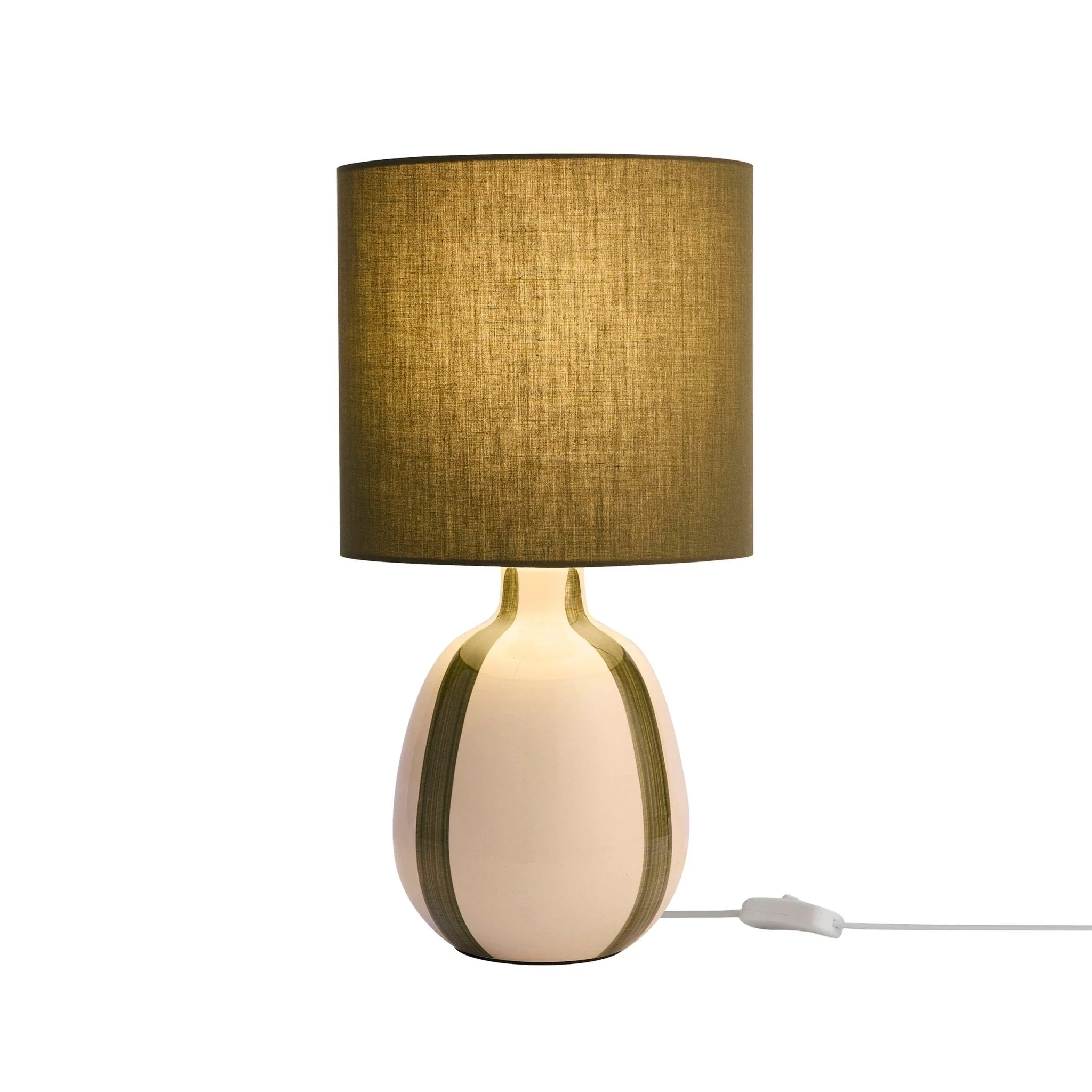 Cassie Striped Table Lamp - Cream/Green - Image 4