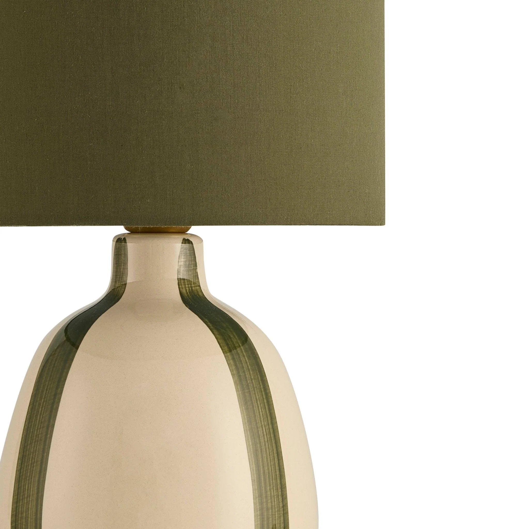 Cassie Striped Table Lamp - Cream/Green - Image 5