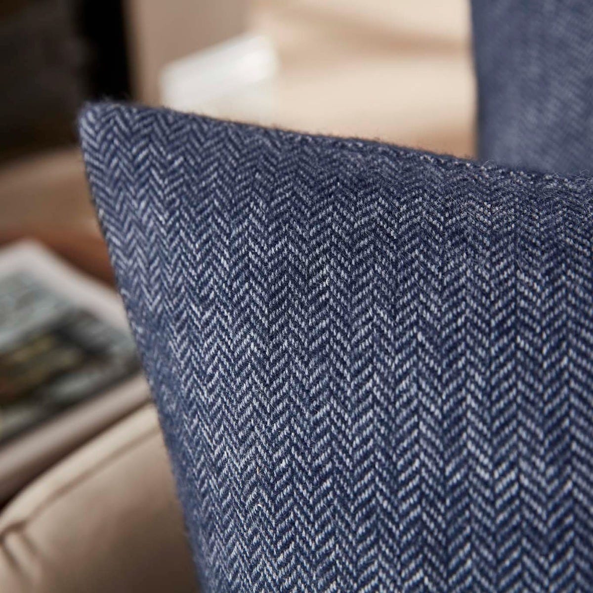 Chamonix Sofa Cushion Cover - Navy - Image 4