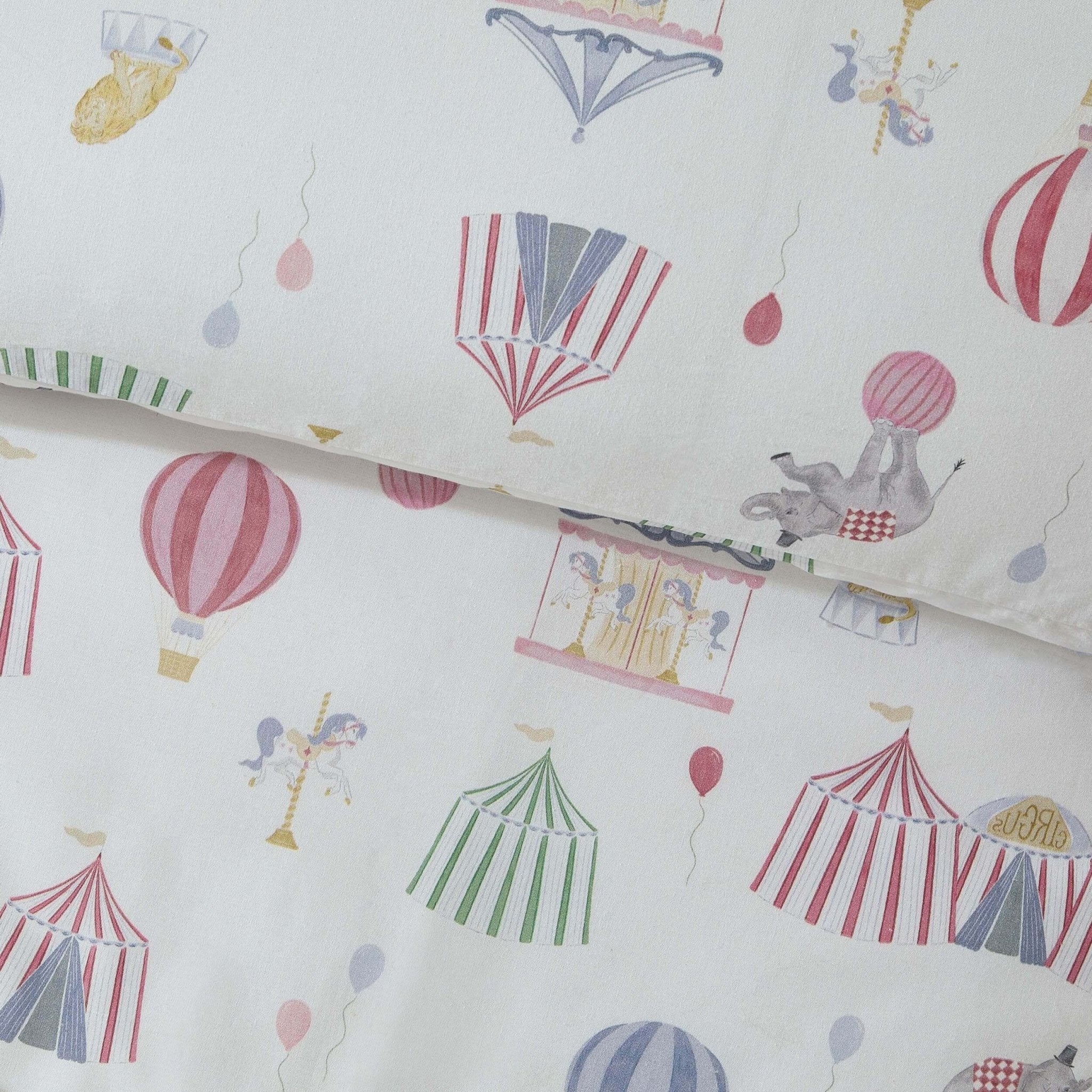 Charlie 100% Cotton Circus Print Duvet Cover Set - Image 2