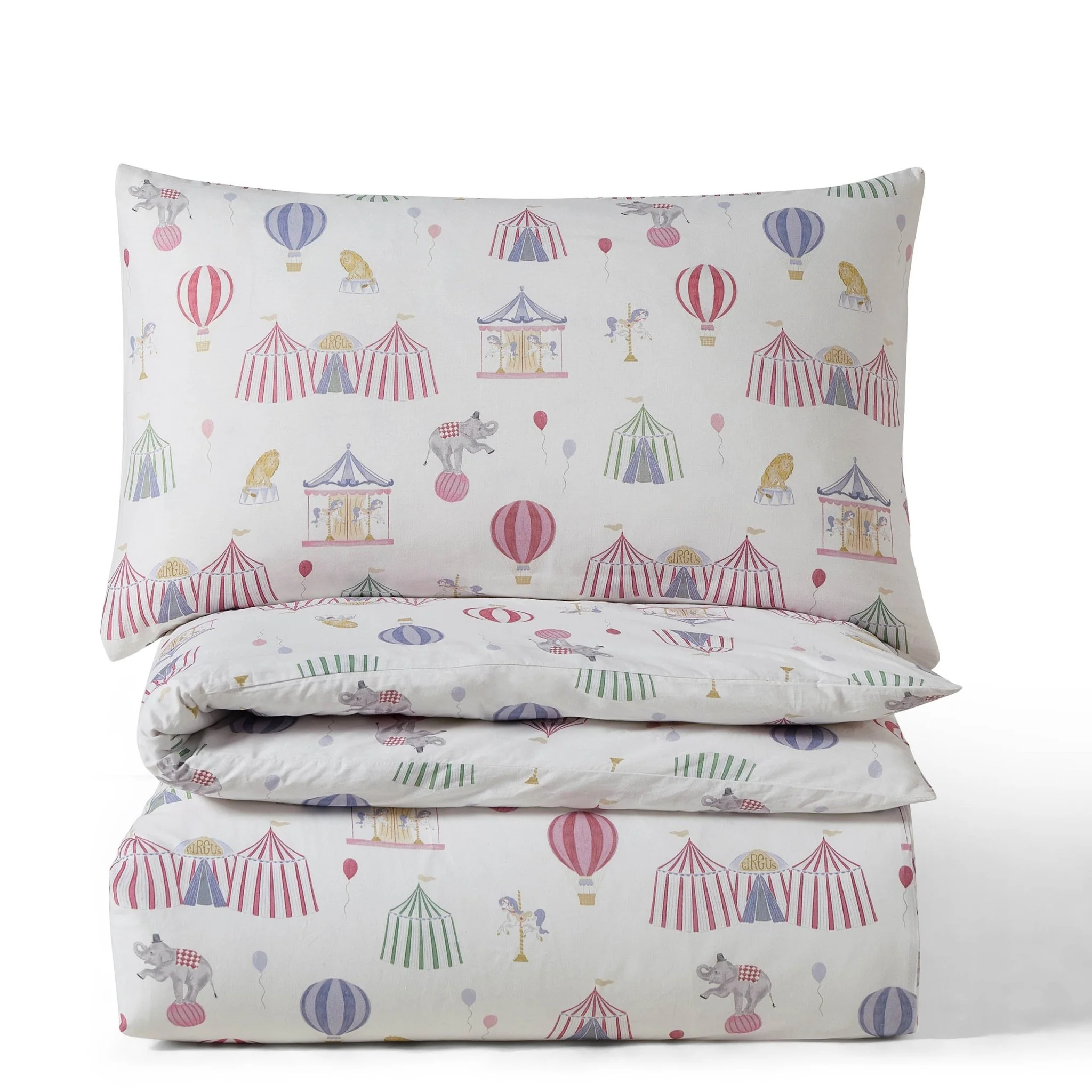 Charlie 100% Cotton Circus Print Duvet Cover Set - Image 4